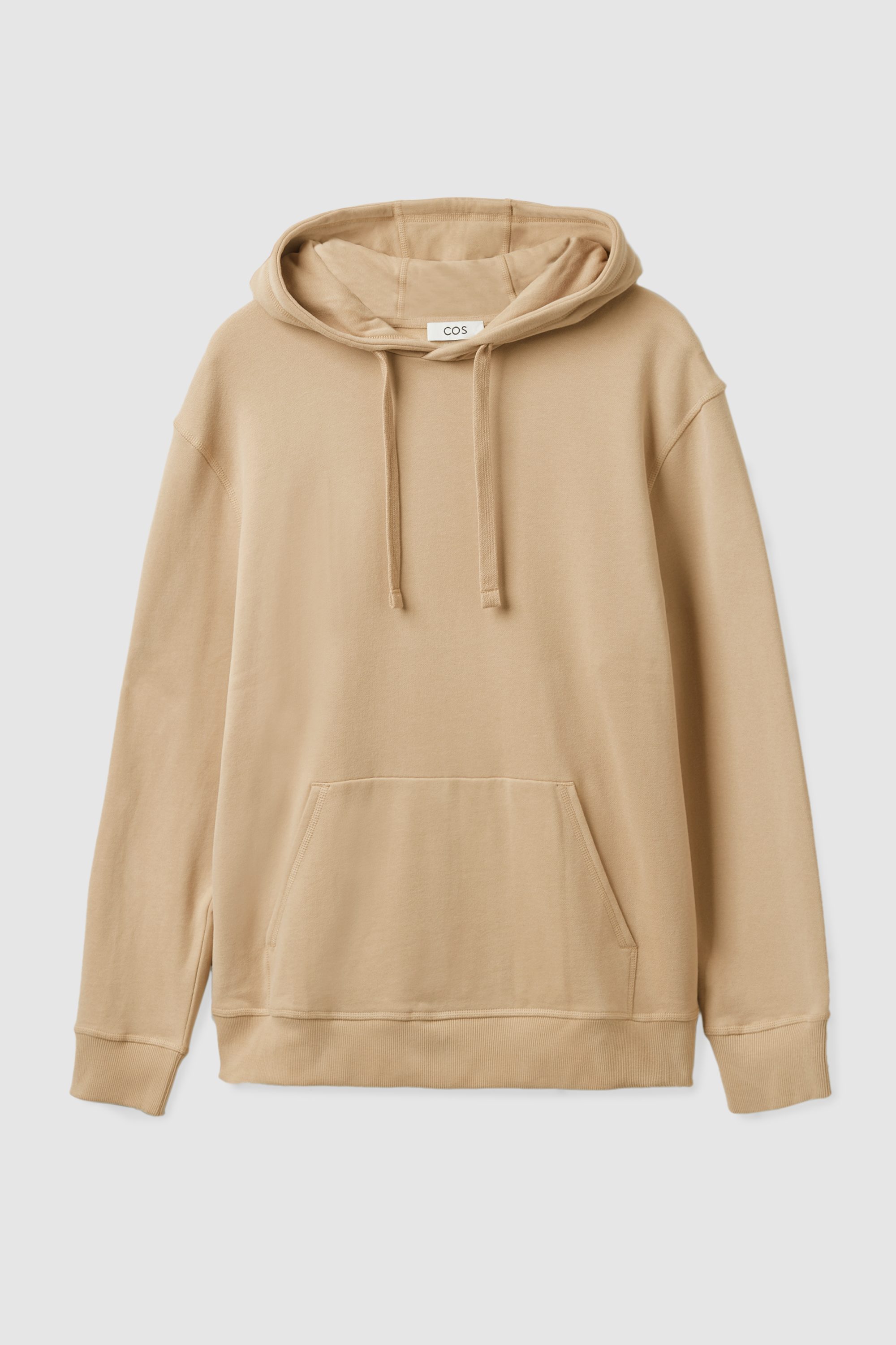 H&m Tna Rib Zip Hoodie RELAXED-FIT HOODIE BEIGE COS