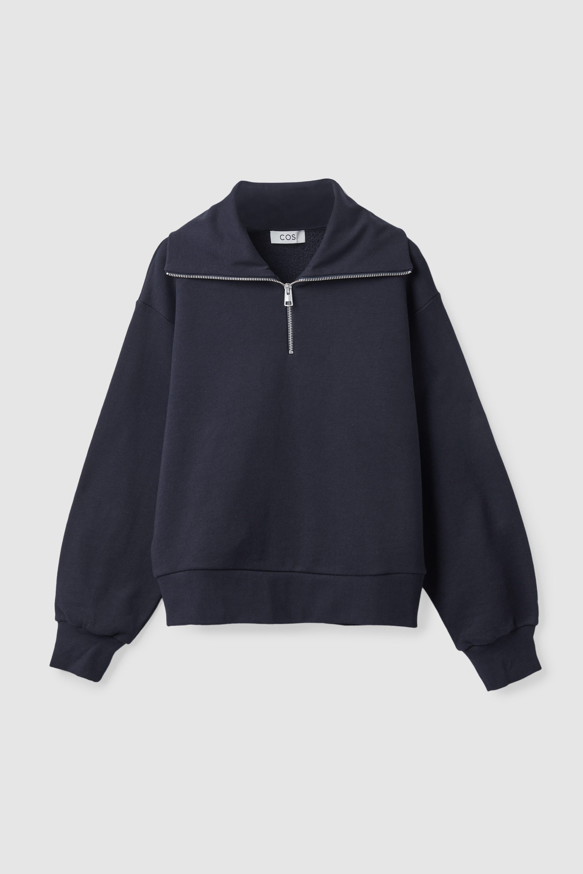ZIP SWEATSHIRT - OFF-WHITE | COS