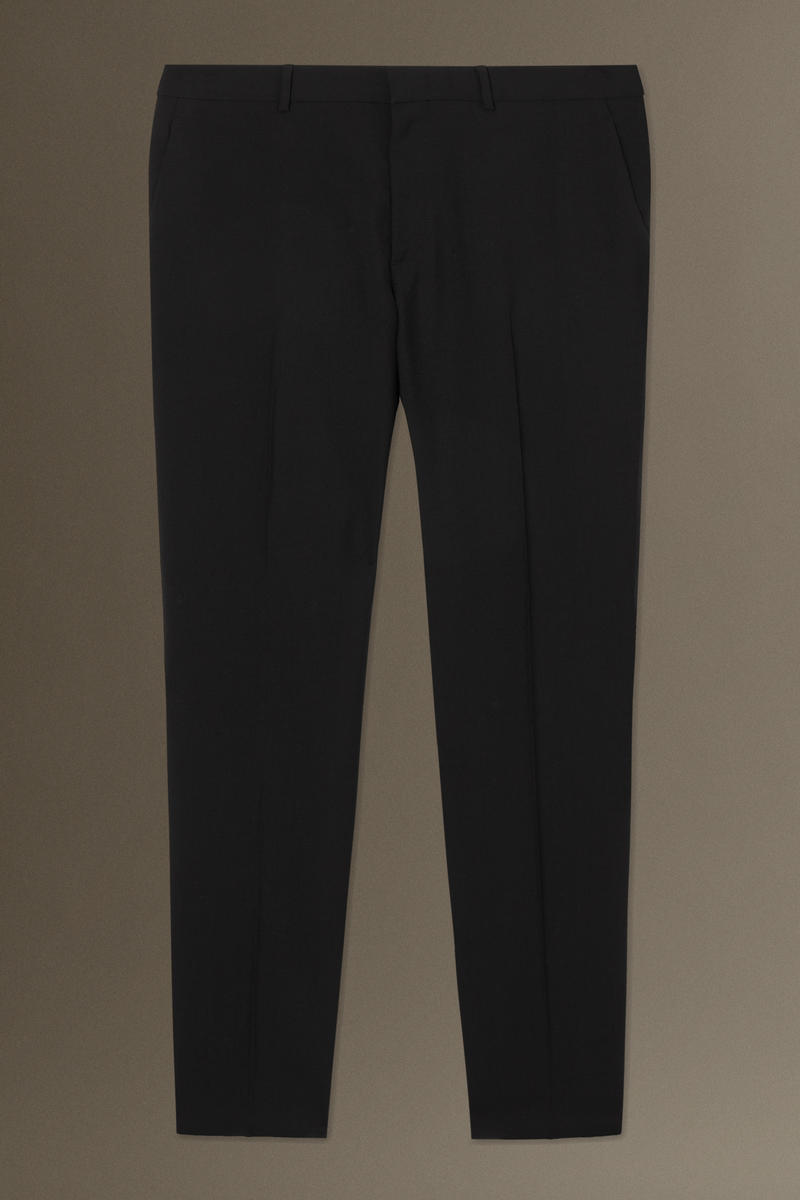 Wool-Hopsack Trousers - Slim