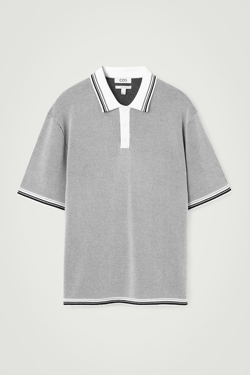 Waffle-Knit Polo Shirt