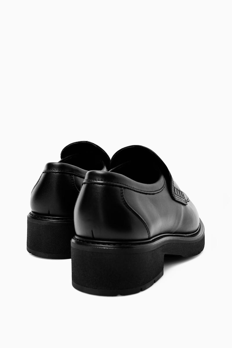 Chunky Leather Penny Loafers