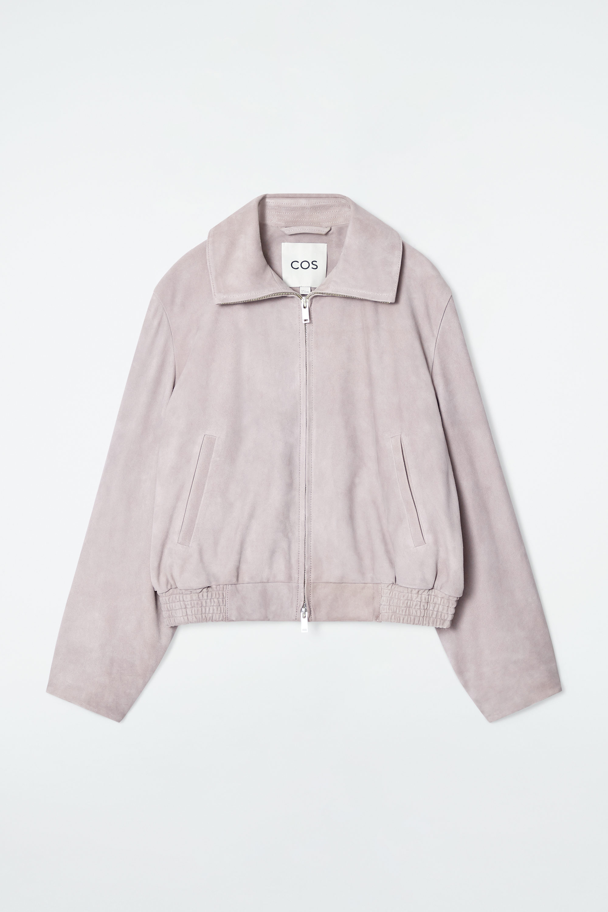 SUEDE BOMBER JACKET - LILAC SUEDE BOMBER JACKET - LILAC