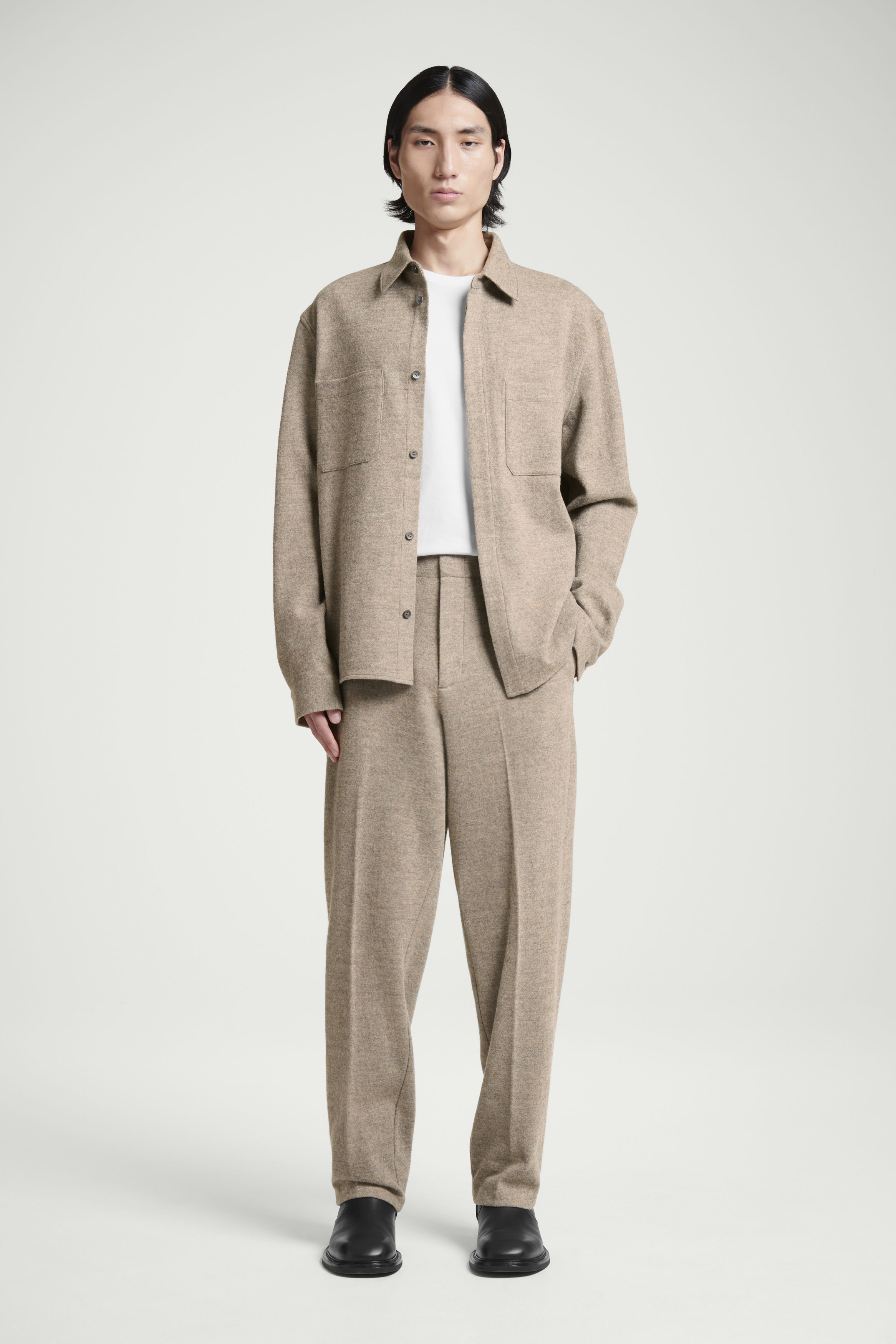 ◇NIEEH◇ WOOL ROUNGE PANTS_BEIGE Light Beige Cotton and Wool Pants SS25 29997264 | Zegna TH