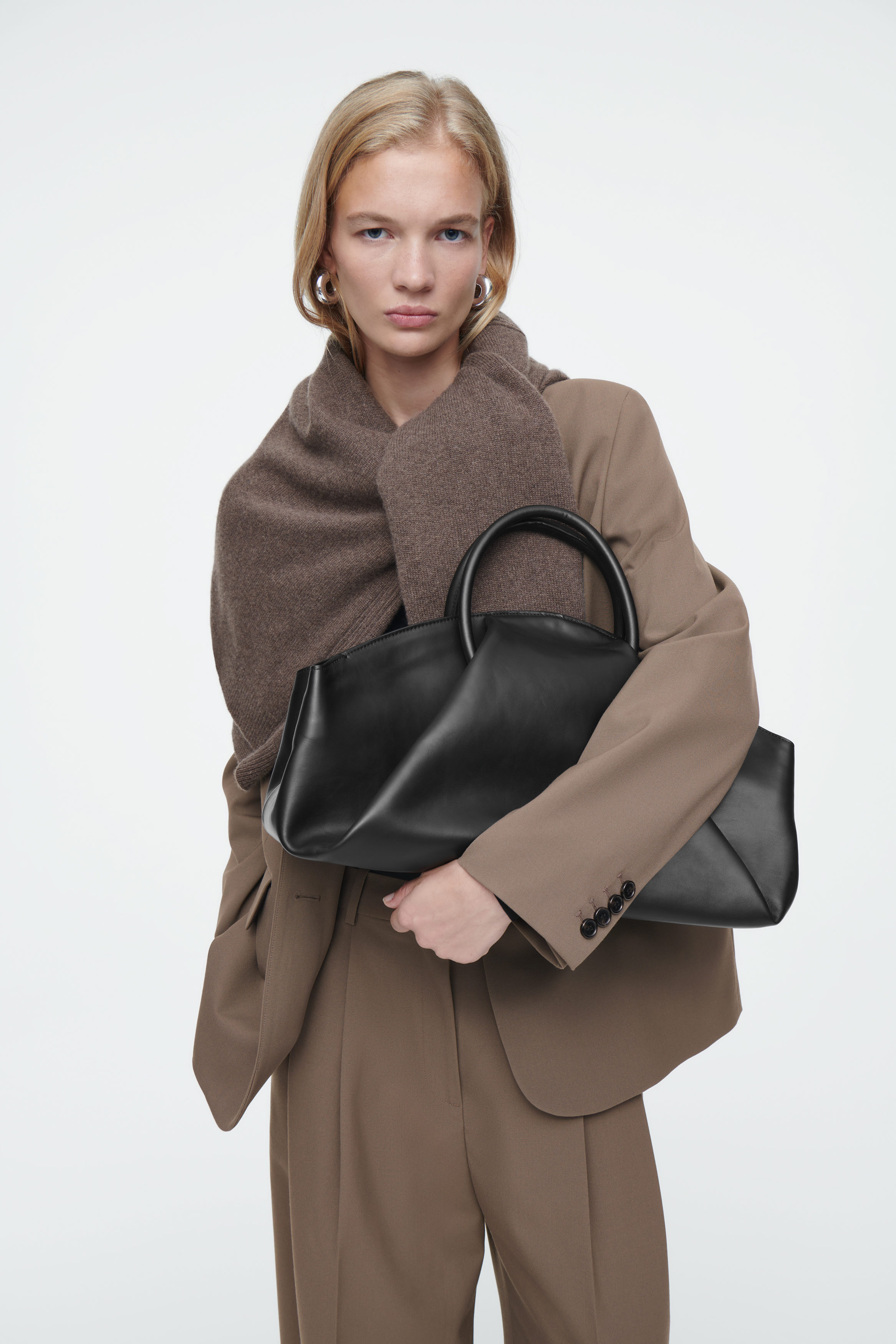 COLLARED SUEDE JACKET - BROWN COLLARED SUEDE JACKET - BROWN