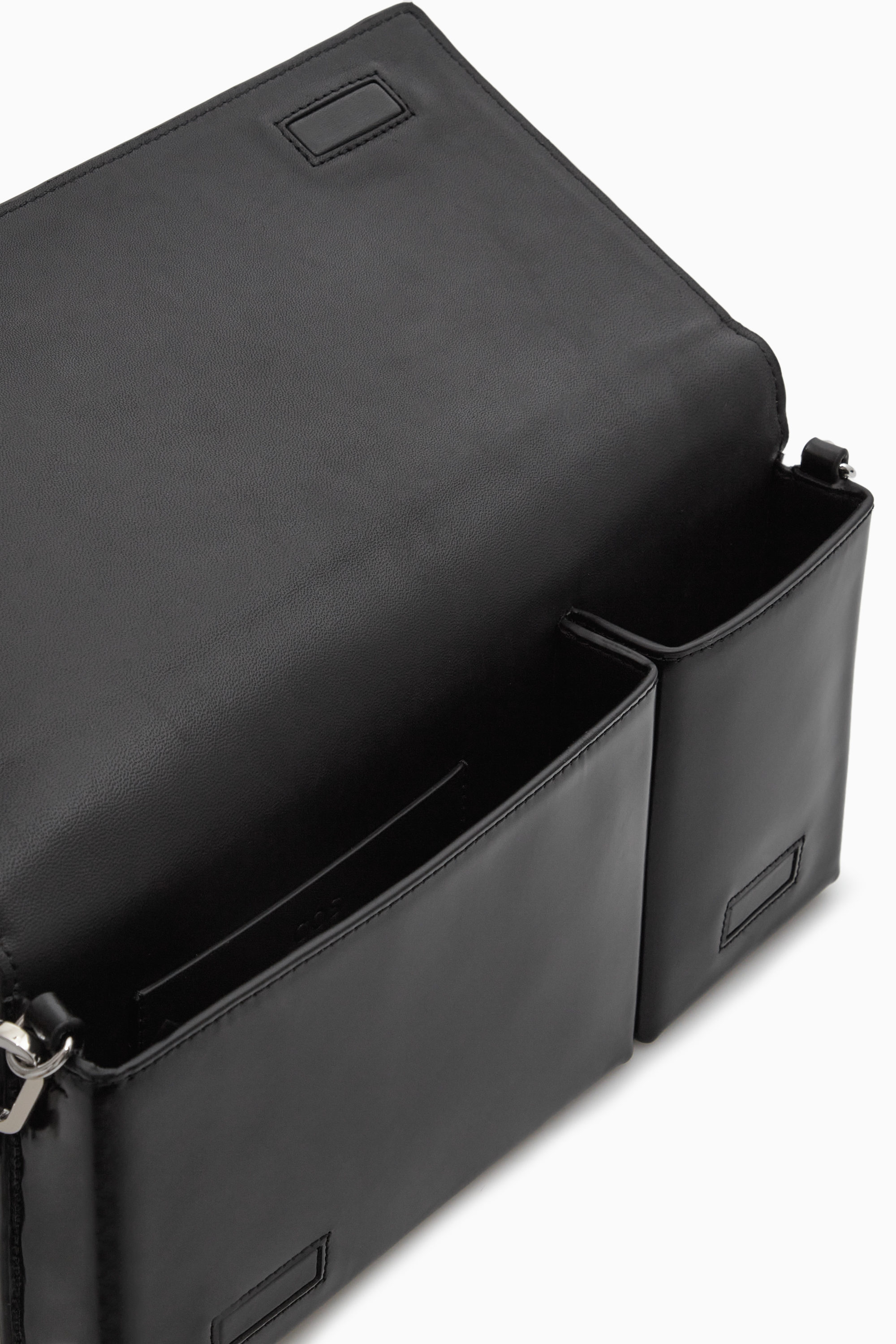 MINIMAL SHOULDER BAG - LEATHER - DARK BROWN