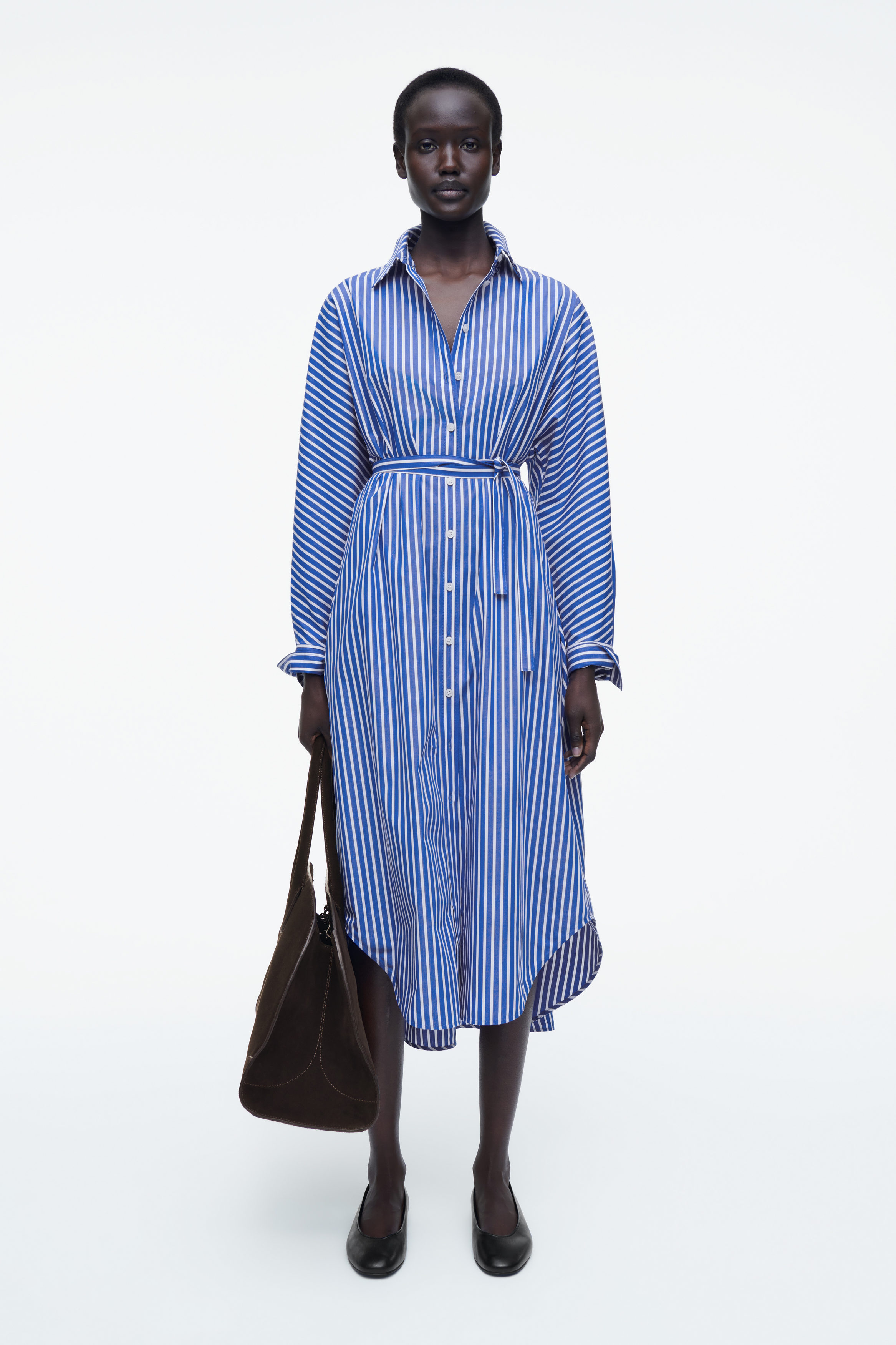 RELAXED COTTON SHIRT DRESS