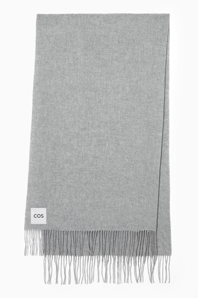 Fringed Pure Wool Scarf
