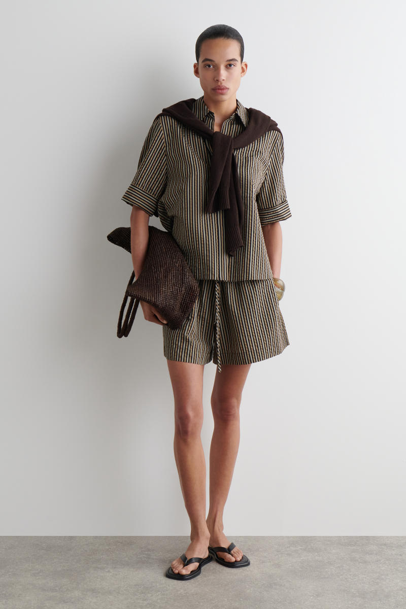 Striped Seersucker Shorts