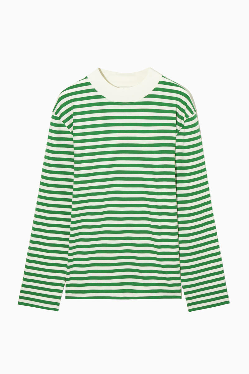 Long-Sleeved Mock-Neck T-Shirt