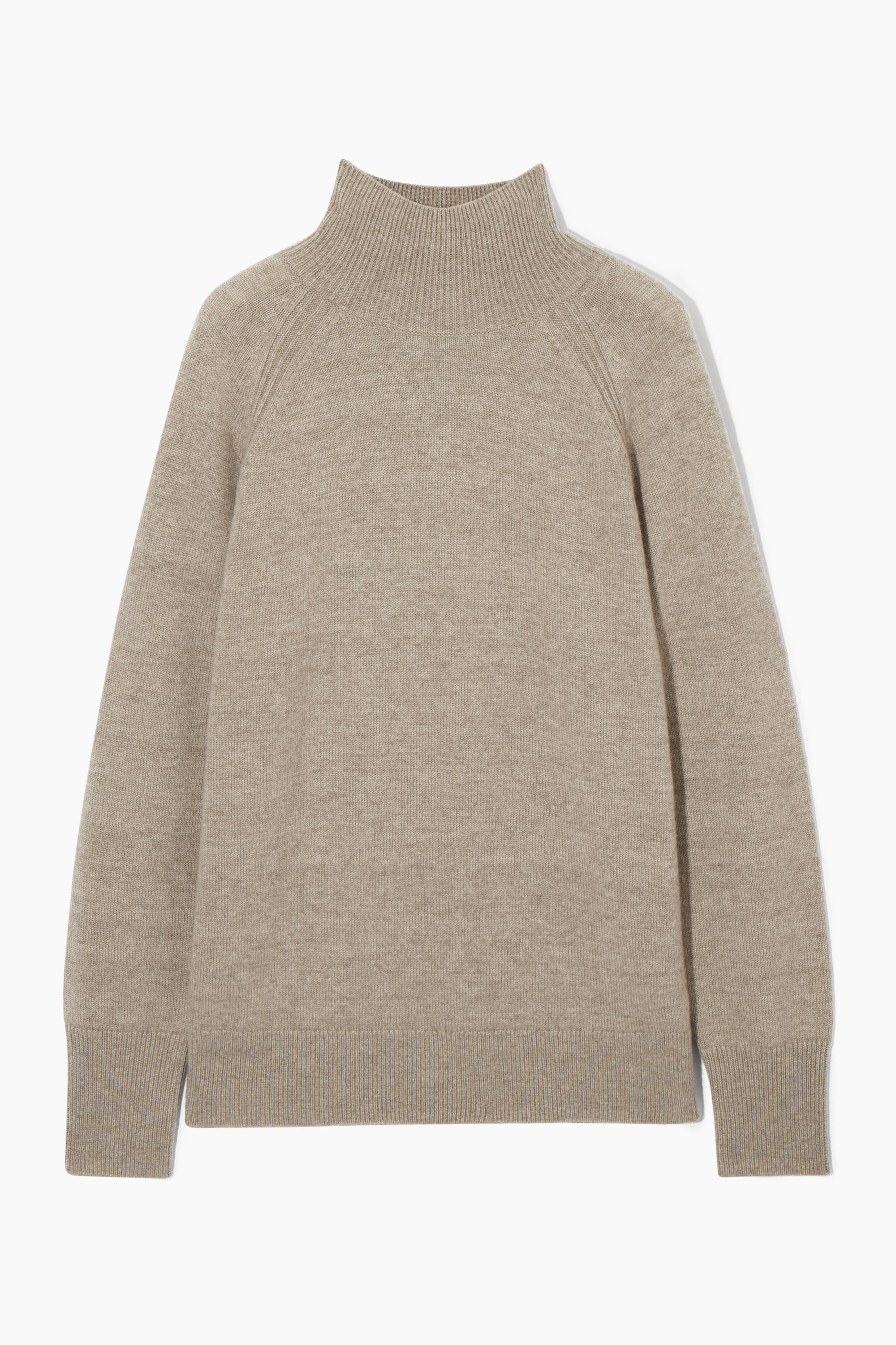 PURE CASHMERE TURTLENECK JUMPER - UNDYED / NATURAL