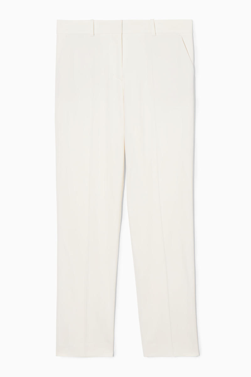 Low-Rise Straight-Leg Crepe Trousers