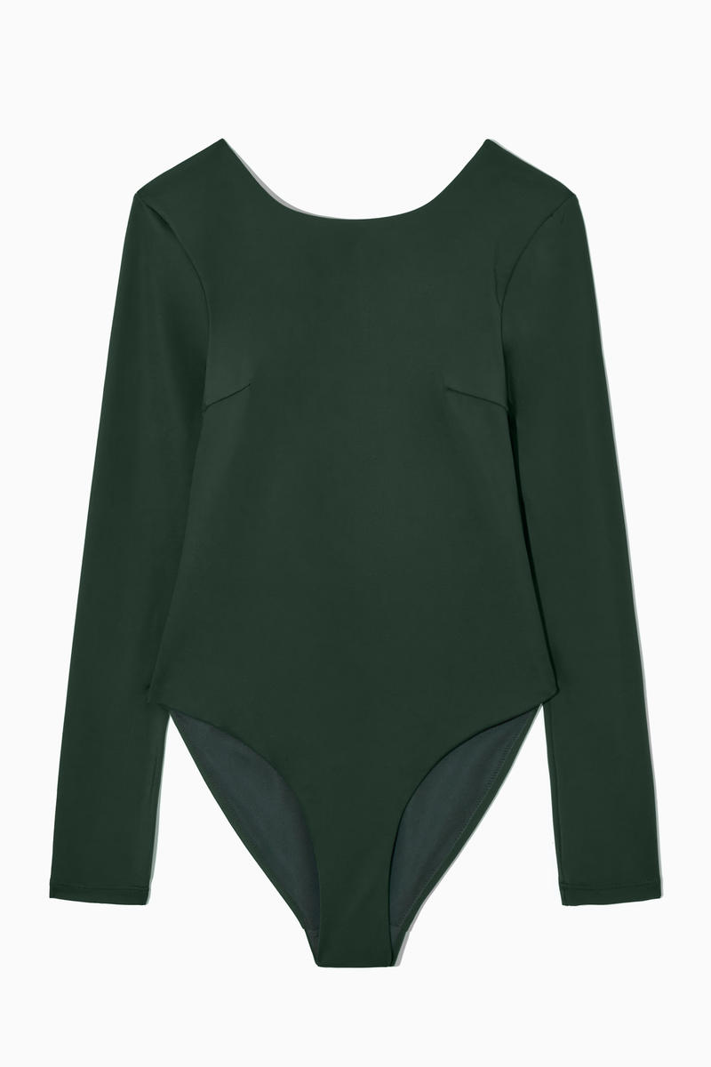 Open-Back Long-Sleeved Swimsuit