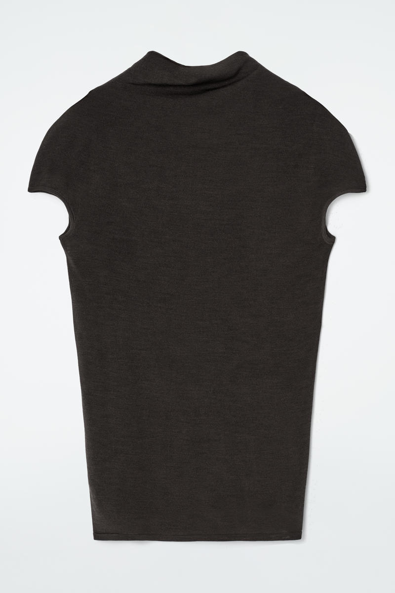 Draped Wool-Silk Top