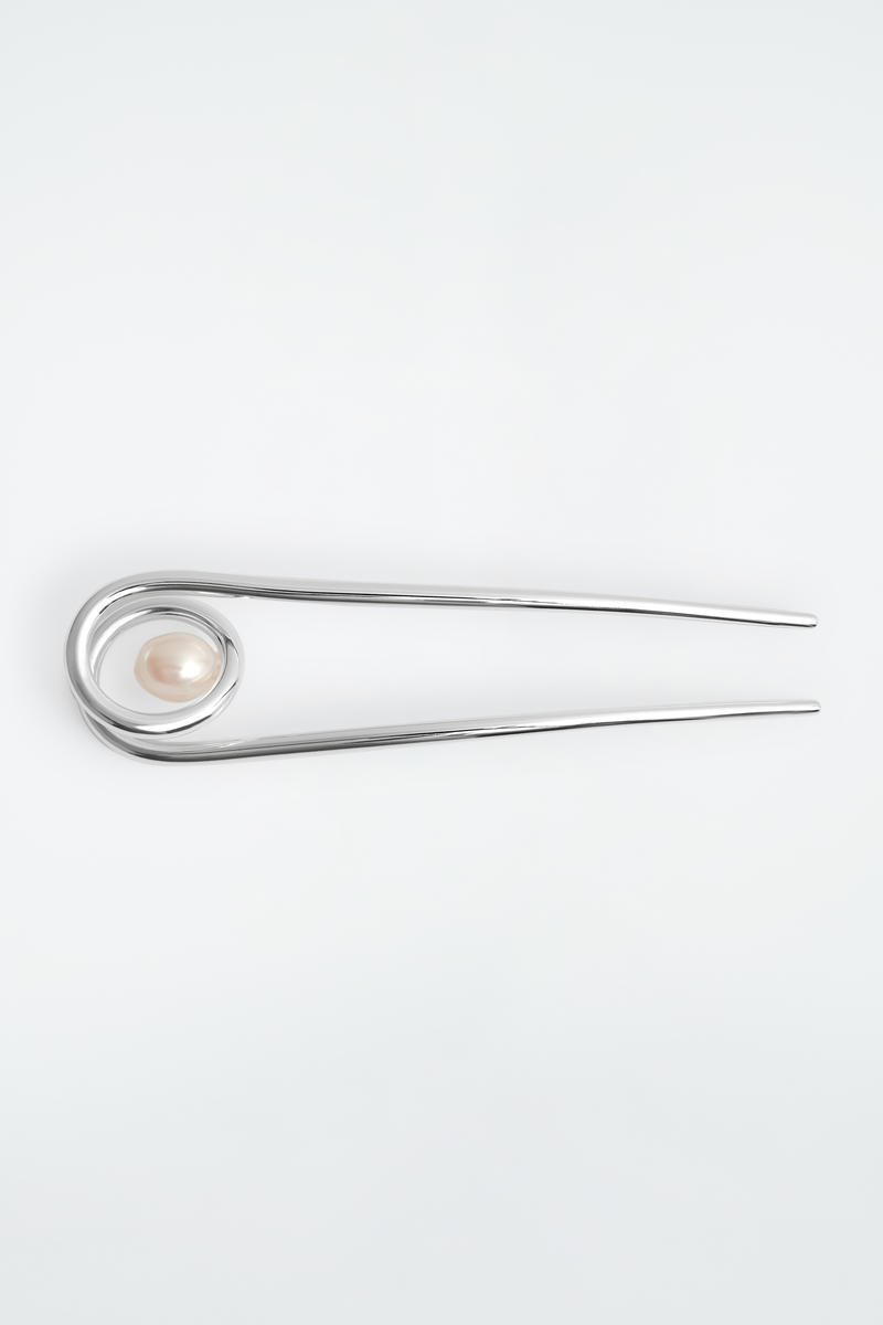 Coiled Freshwater Pearl Hair Pin