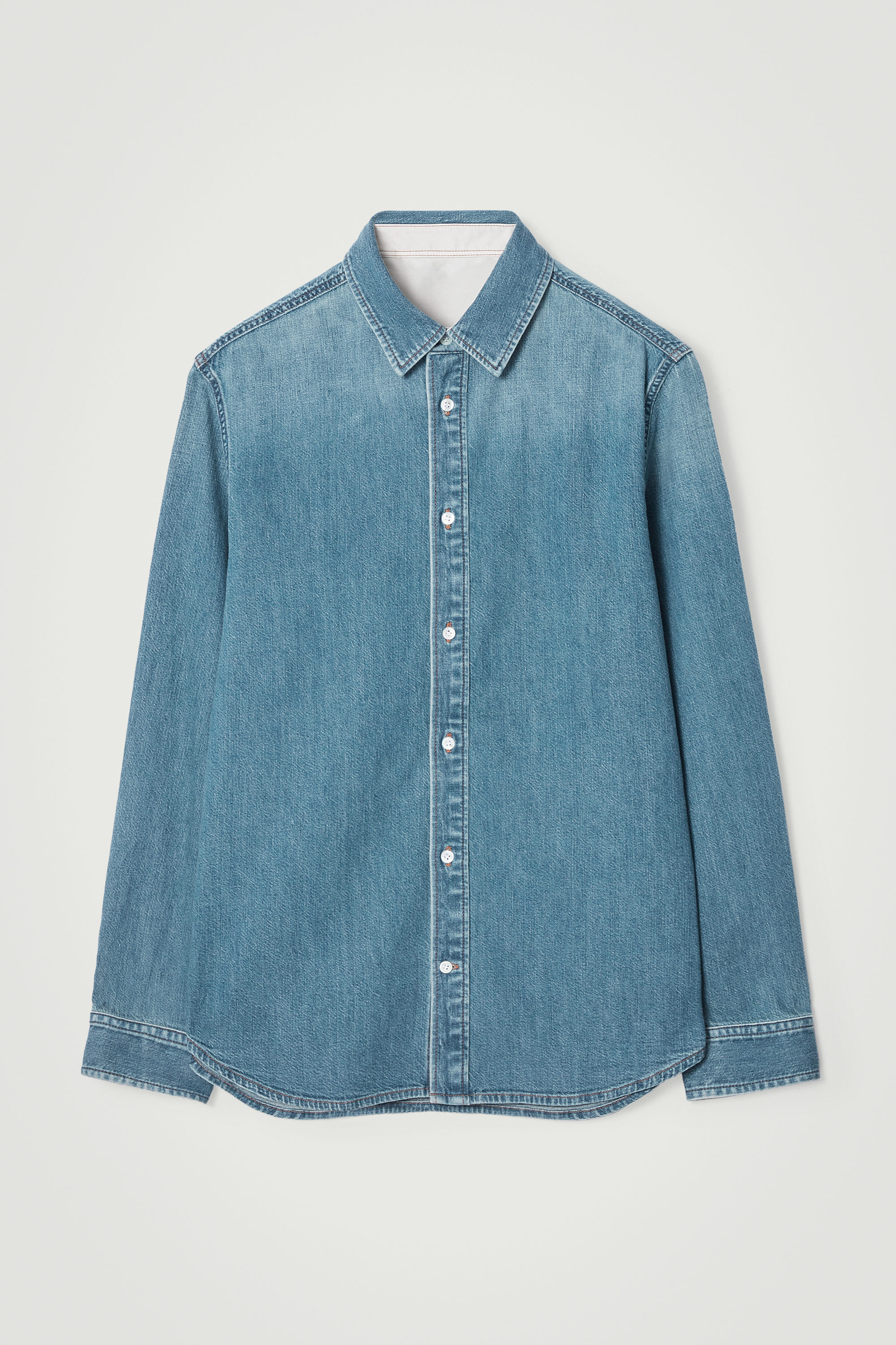 【COSYHARU】[Muscle Fit] Western Denim Linen Shirt 12oz Selvedge Denim Western Shirt Indigo – TENDREL