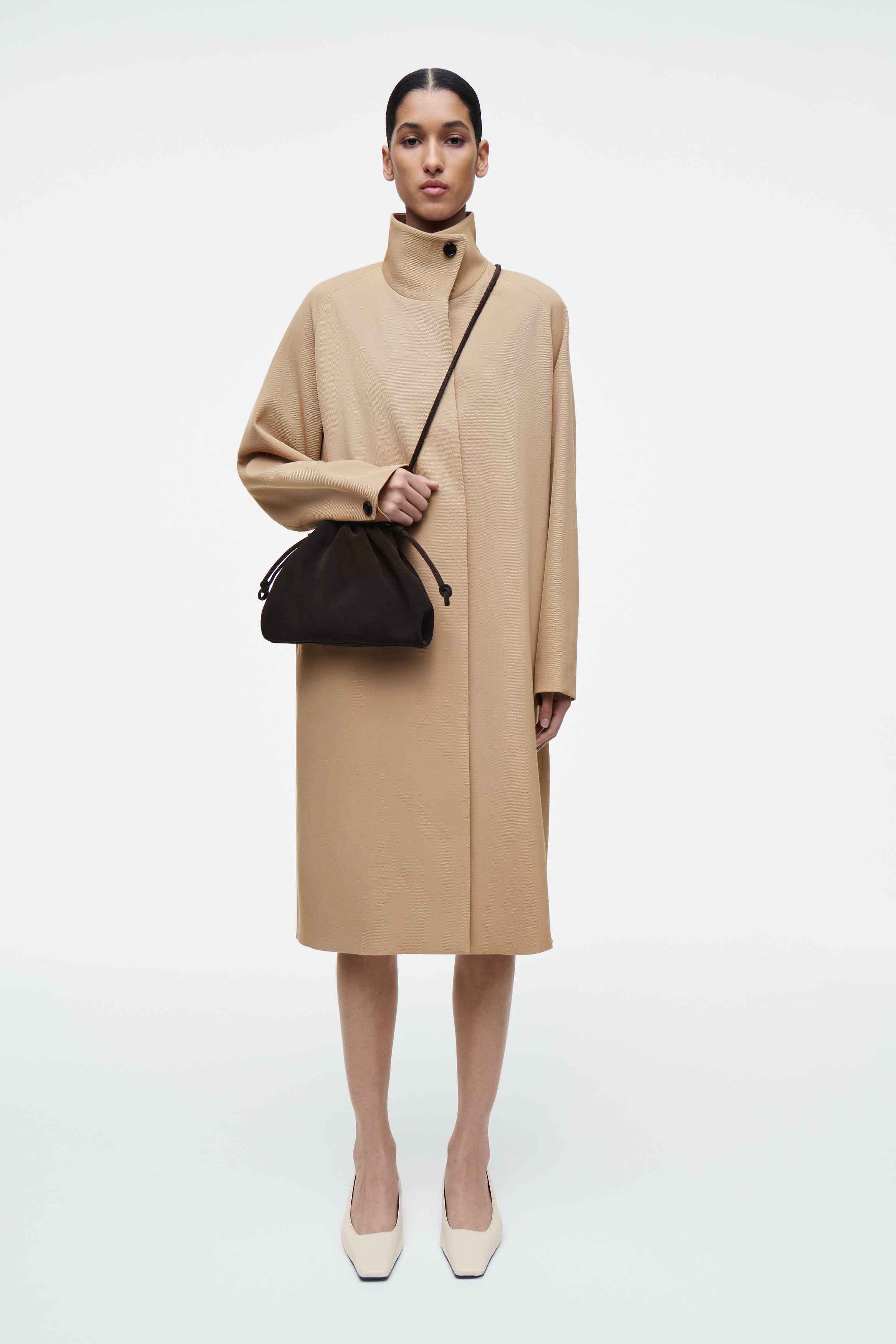 CAVATELLI MINI CLUTCH BAG - SUEDE - BROWN | COS