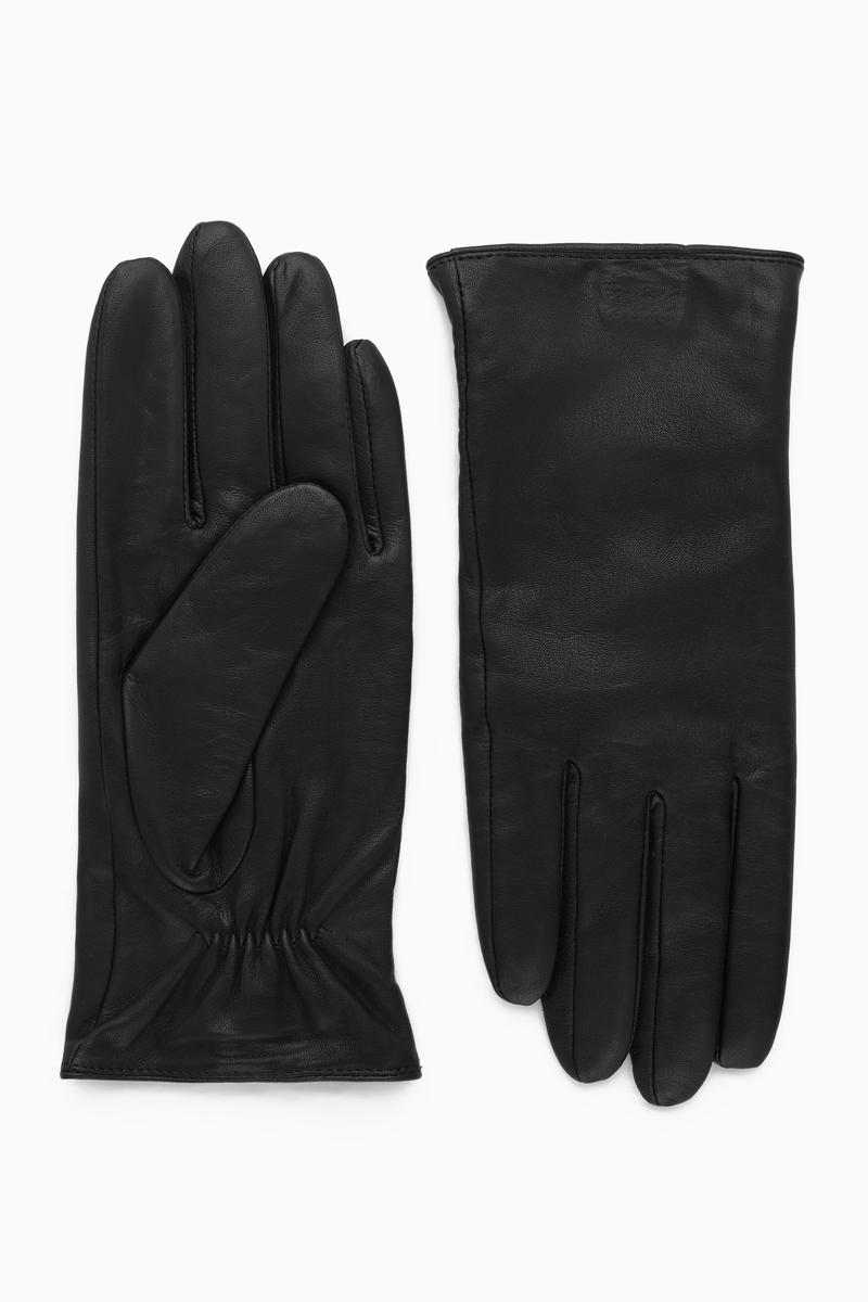 Cashmere-Lined Leather Gloves