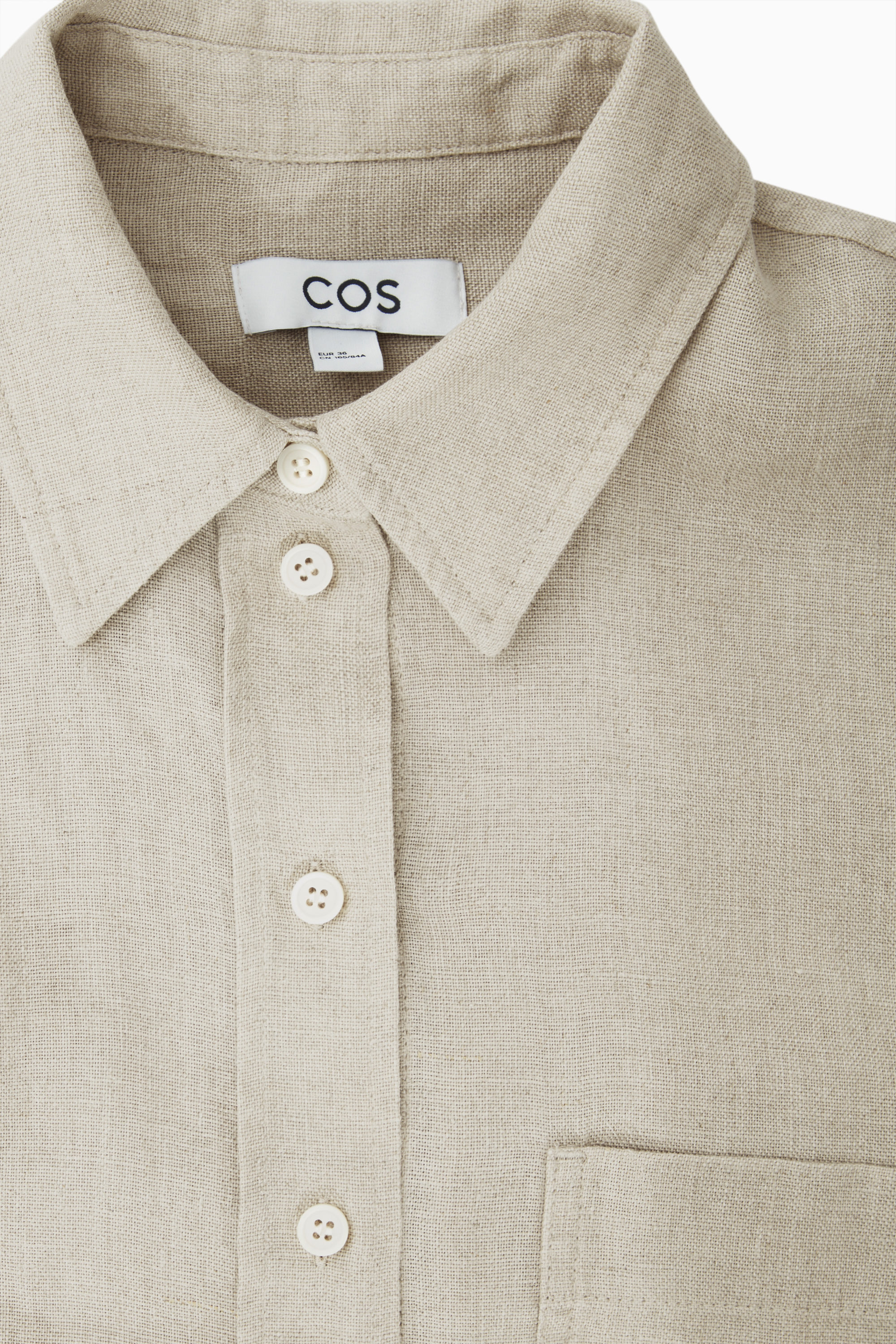 OVERSIZED LINEN SHIRT - STONE | COS US OVERSIZED LINEN SHIRT - STONE | COS US