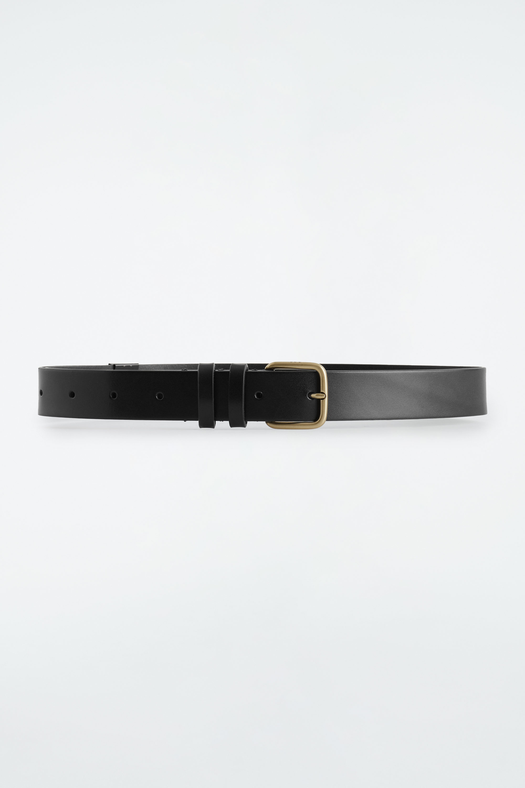 [LOW CLASSIC] /☆ 25SS LEATHER BELT / BLACK CLASSIC LEATHER BELT - BLACK / SILVER | COS