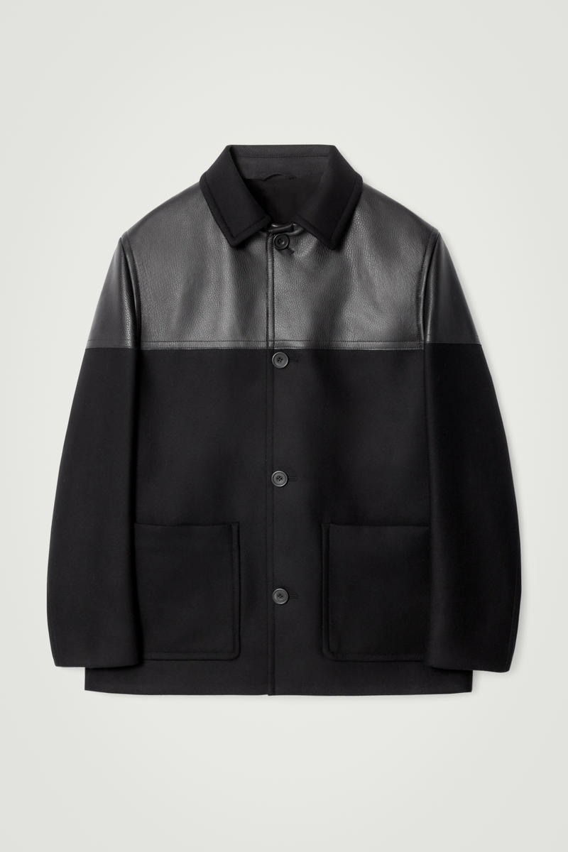 Leather-Panelled Donkey Jacket