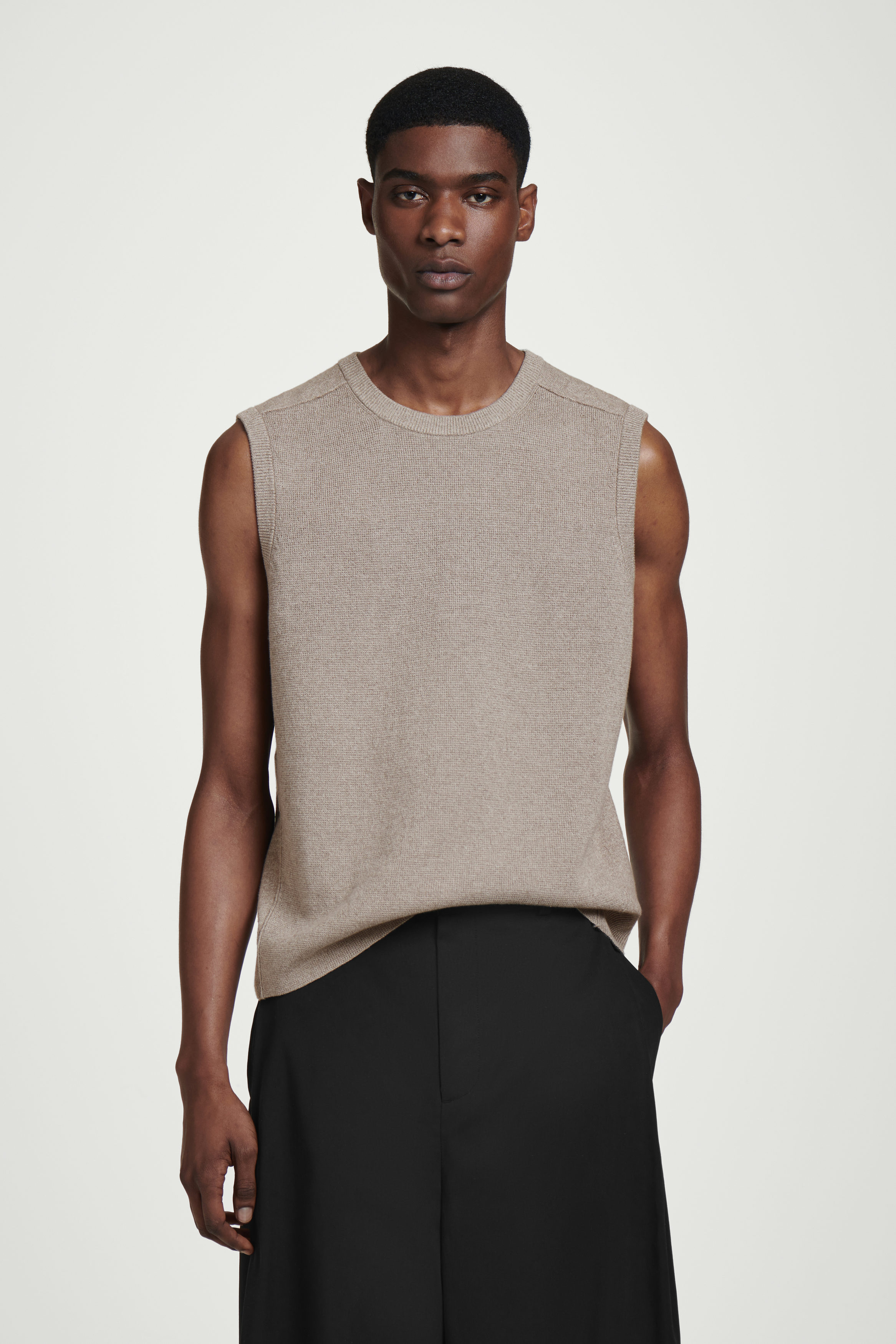 NKNIT linen mix KNIT vest ① NKNIT linen mix KNIT vest ①
