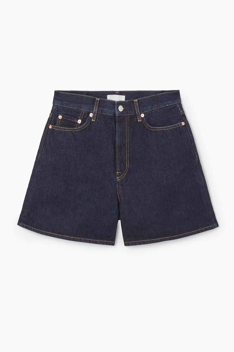 High-Rise Denim Shorts