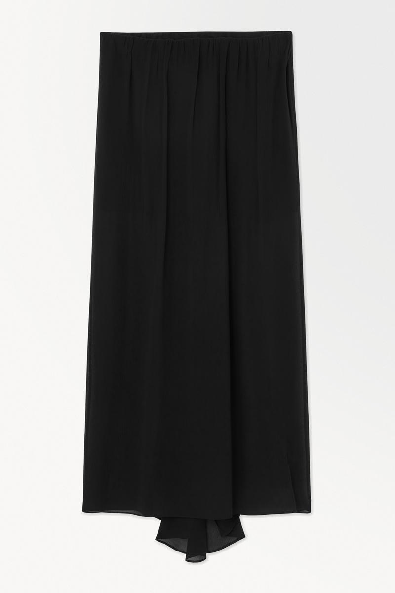 The Crinkled Silk-Chiffon Maxi Skirt