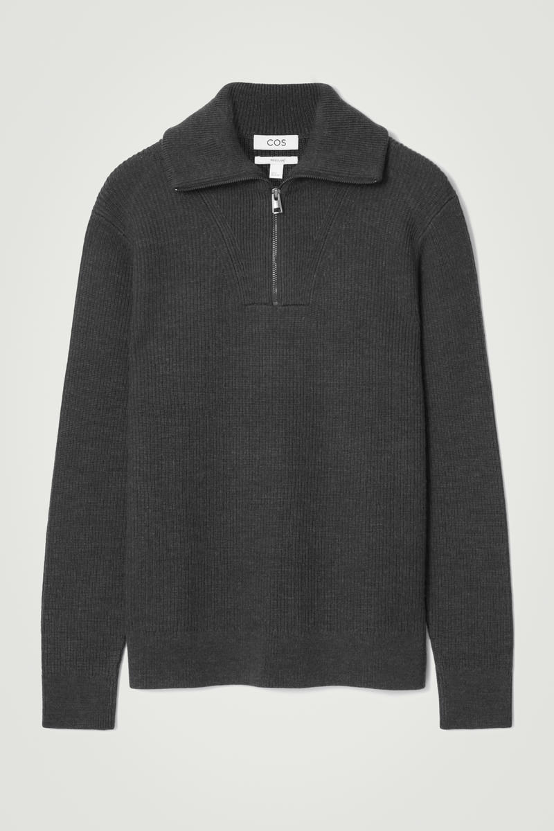 Merino Wool Half-Zip Jumper