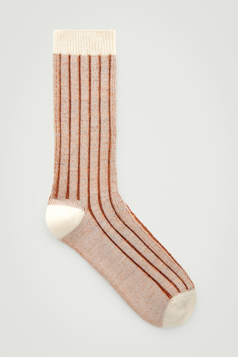 Chunky Ribbed Wool Socks