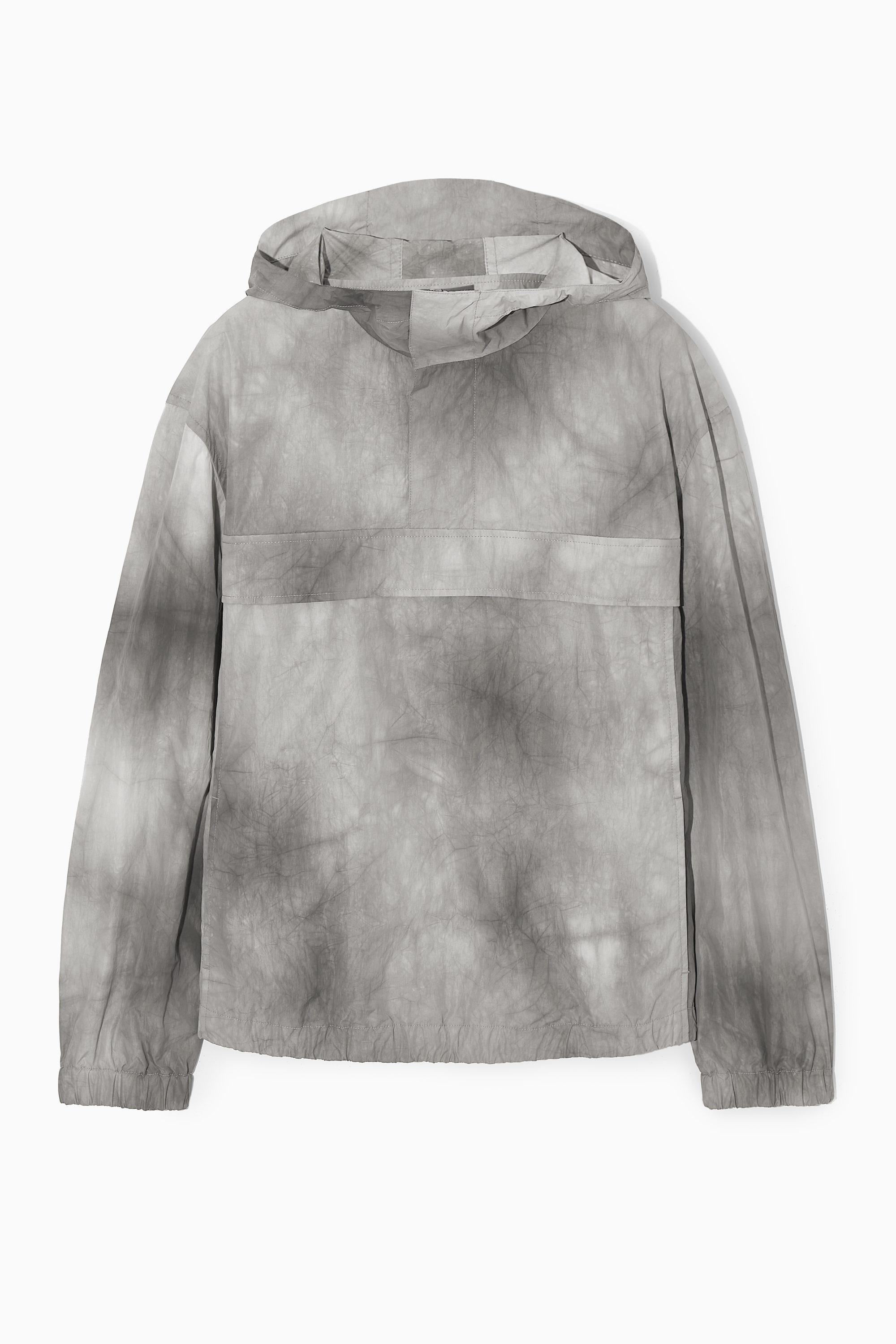 TIE-DYE PRINT PACKABLE WINDBREAKER - GREY / TIE-DYE PRINT