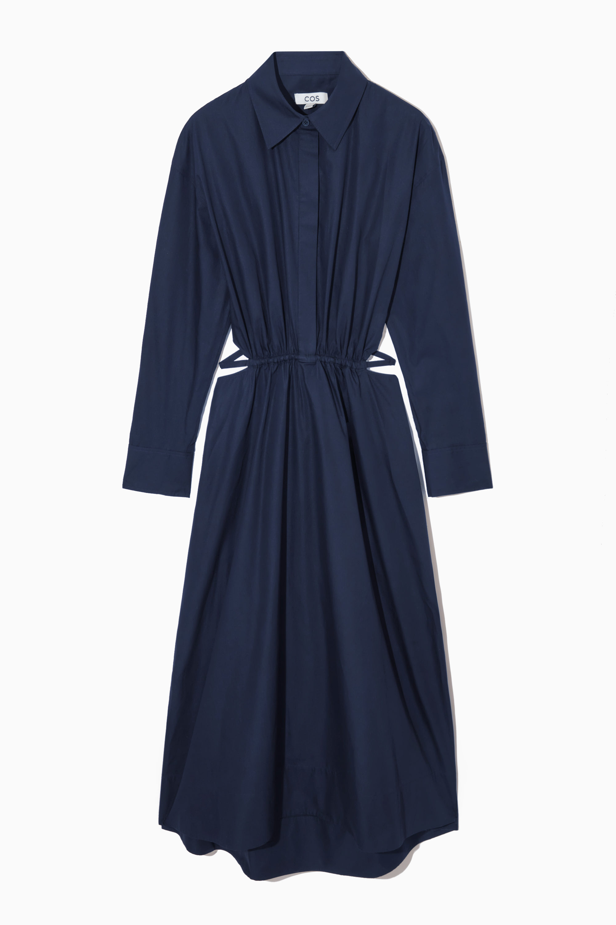 ROBE-CHEMISE MIDI TAILLE AJOURÉE