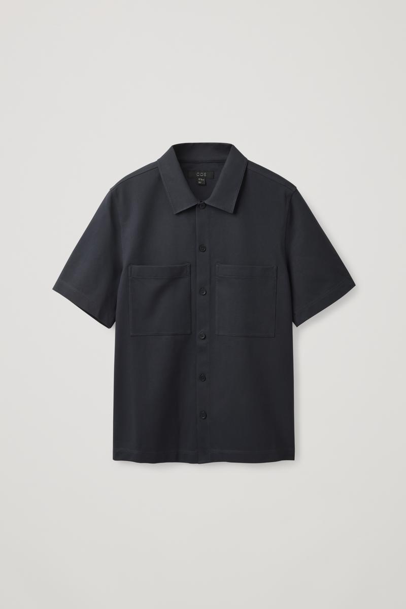 Cos Oversized-fit Short-sleeve Shirt In 