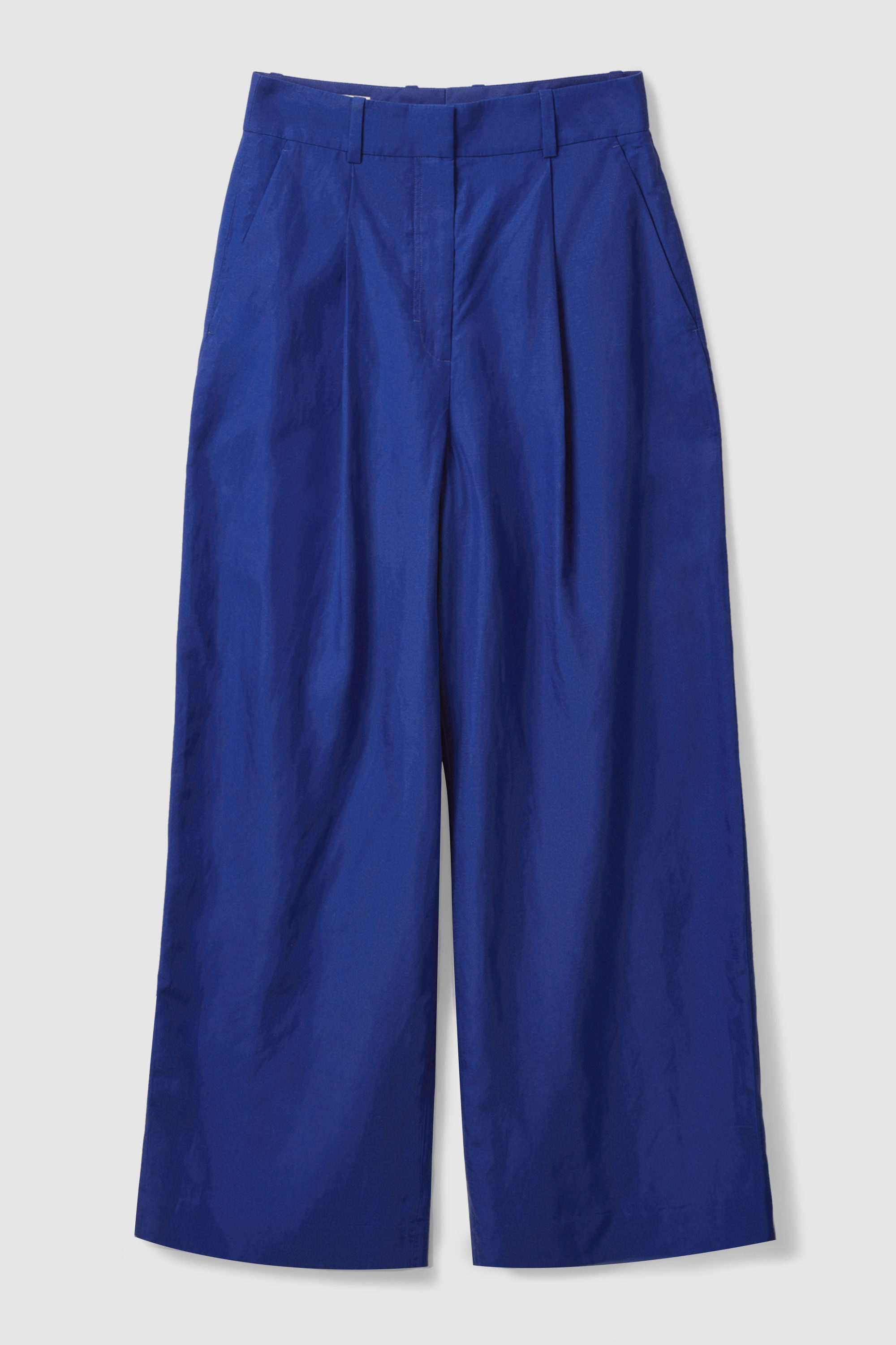 【送料&関税込】ChloAC Wide-leg Trousers RELAXED LINEN-BLEND WIDE-LEG PANTS - BLACK | COS