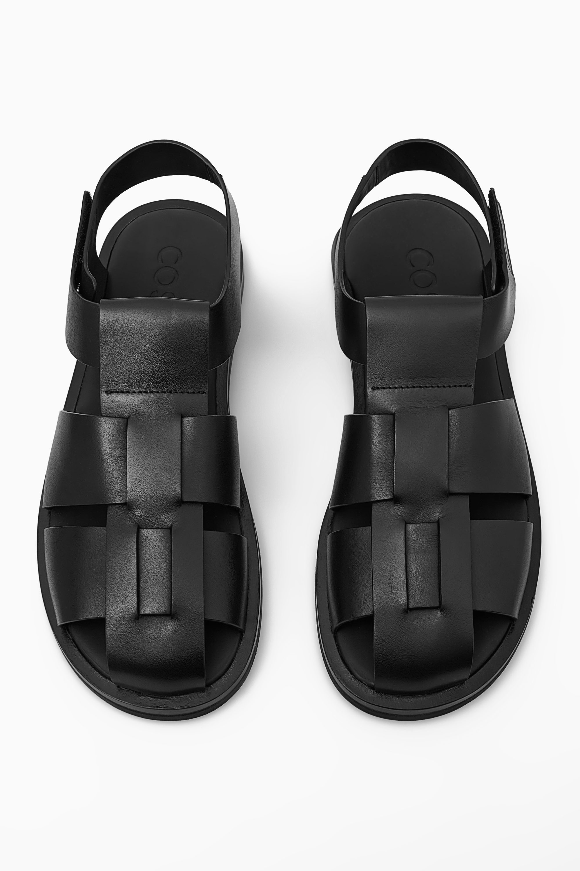 FORMEL CAMELE[ポメルカメレ]Caribbean Fisherman Sandals Black LEATHER FISHERMAN SANDALS - BLACK | COS