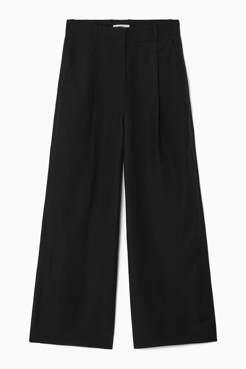 Tailored Linen-Blend Trousers