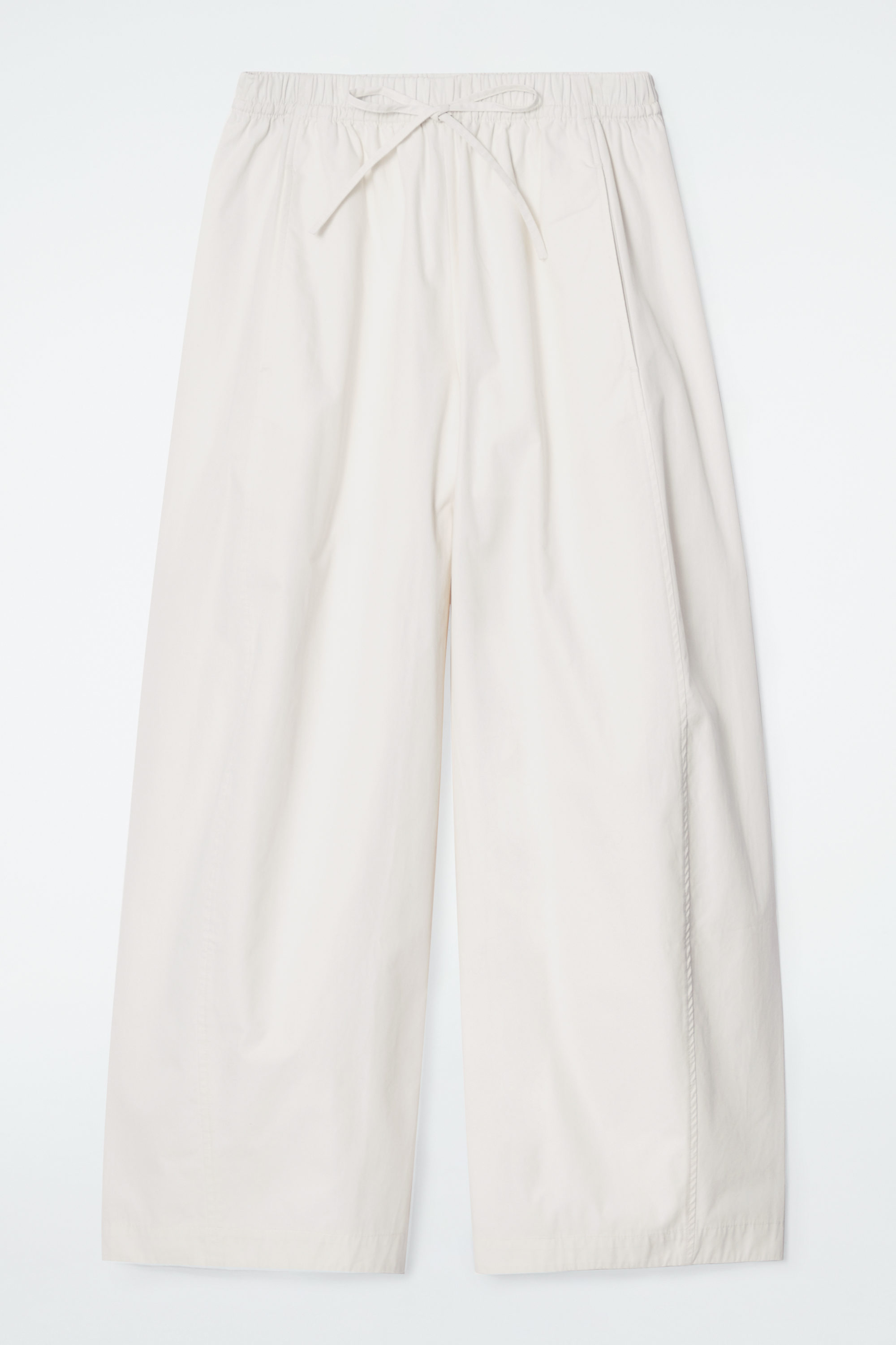 ELASTICATED BARREL-LEG PANTS - OFF-WHITE | COS