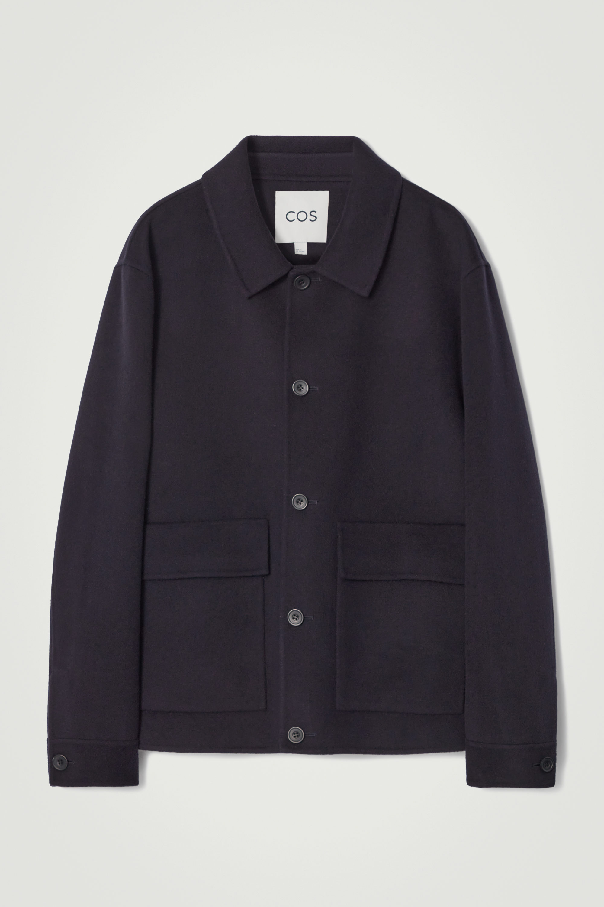 DOUBLE FACED WOOL JACKET NAVY