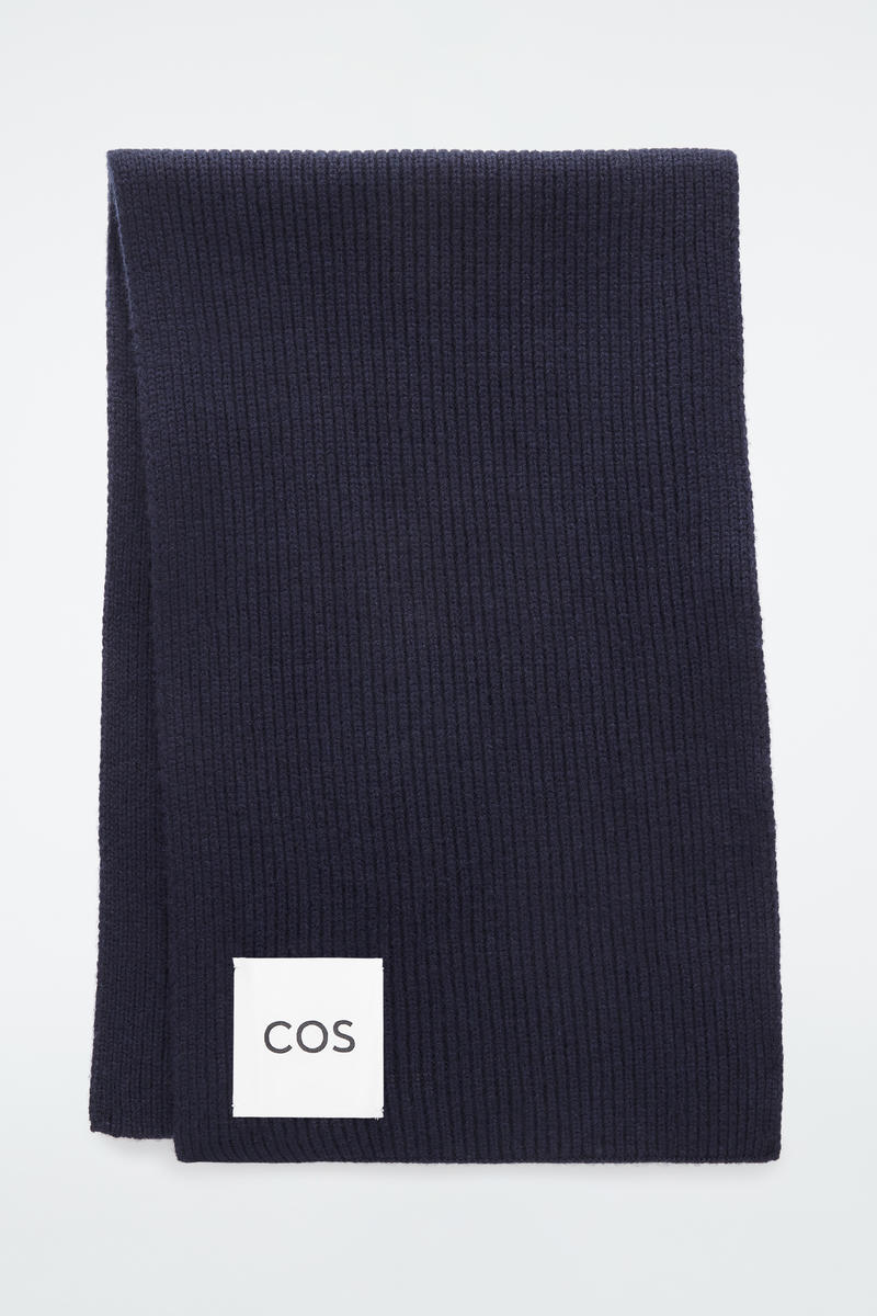 Ribbed Wool And Cashmere Scarf