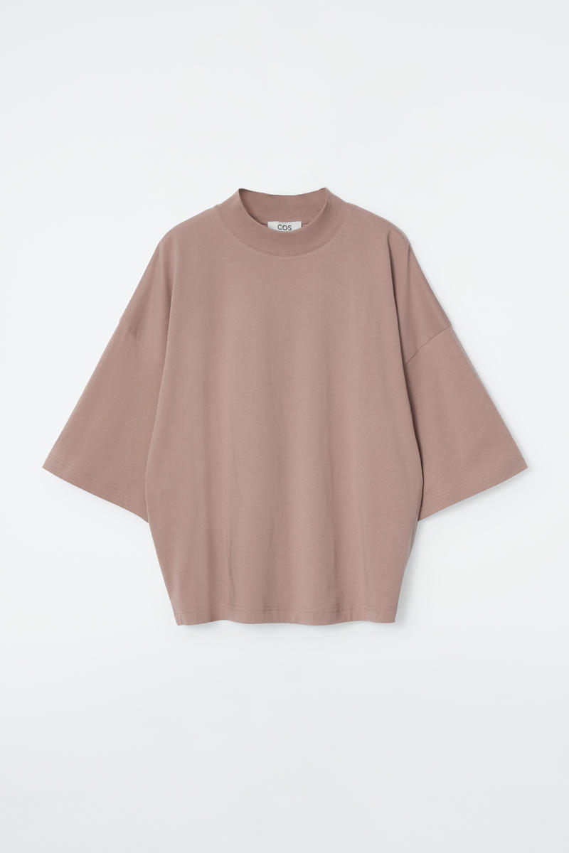 Boxy Mock-Neck T-Shirt