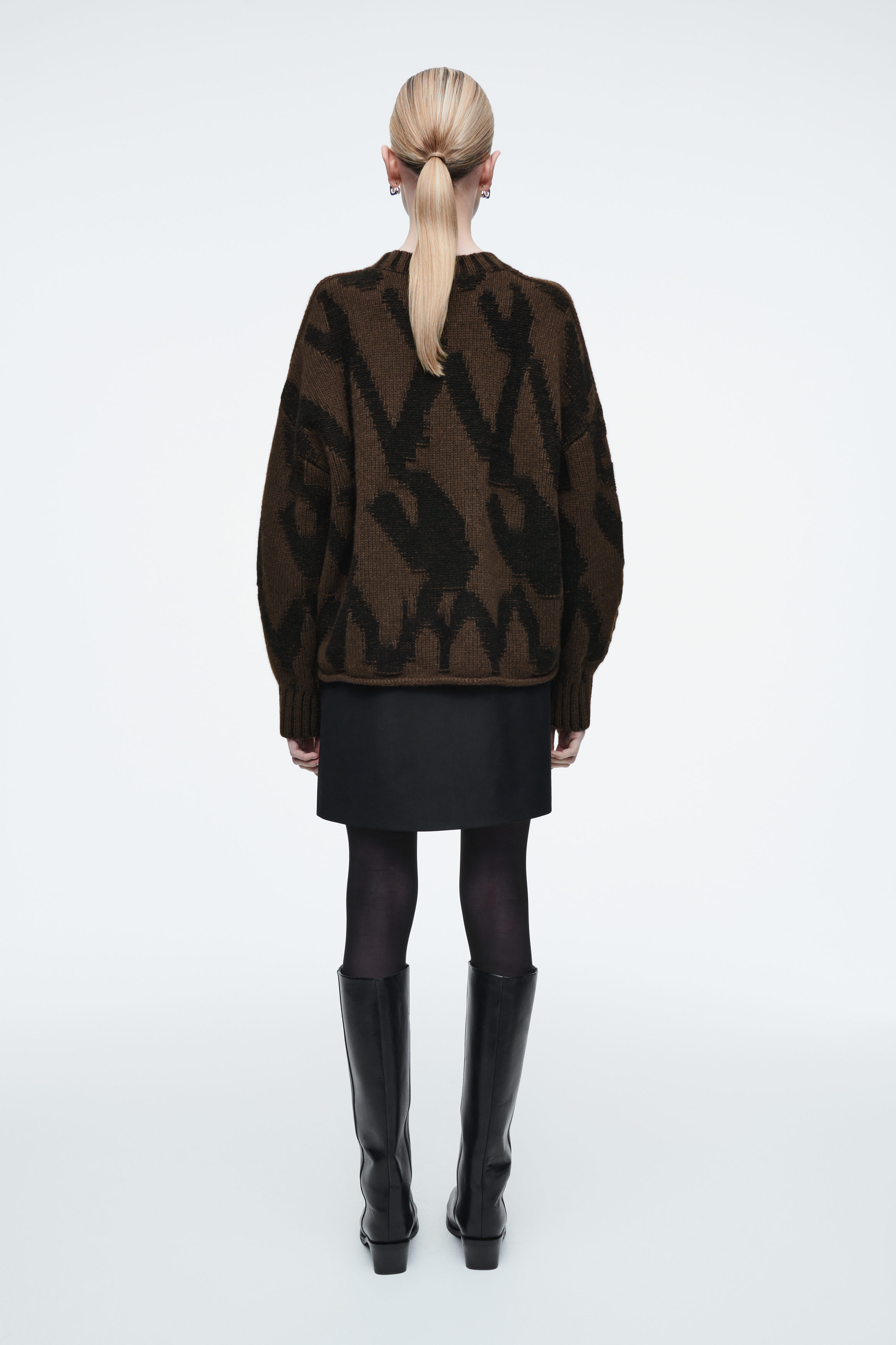 WRAPEFFECT WOOL MINI SKIRT - BLACK | COS