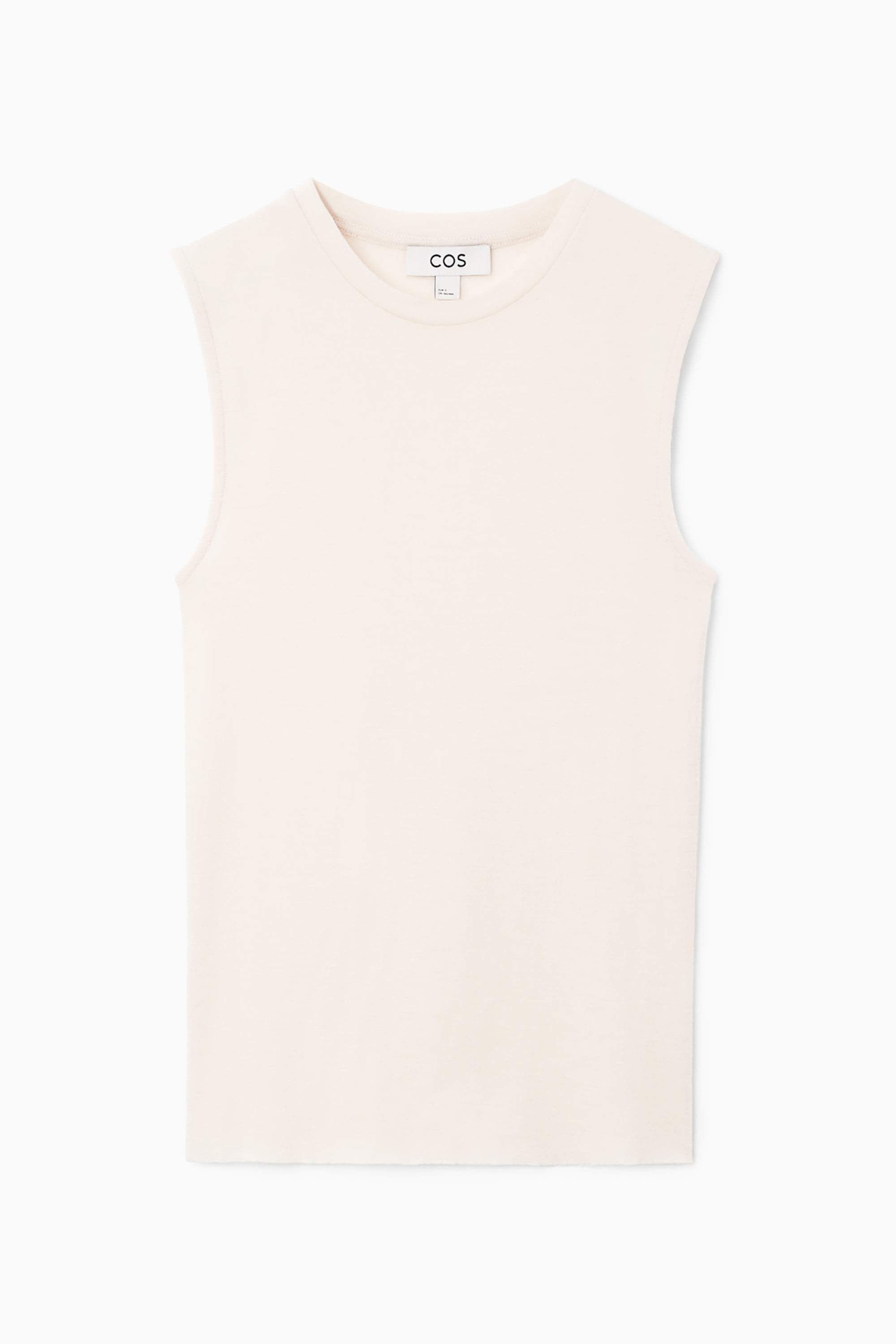 MERINO WOOL KNITTED TANK TOP - LIGHT BEIGE | COS US
