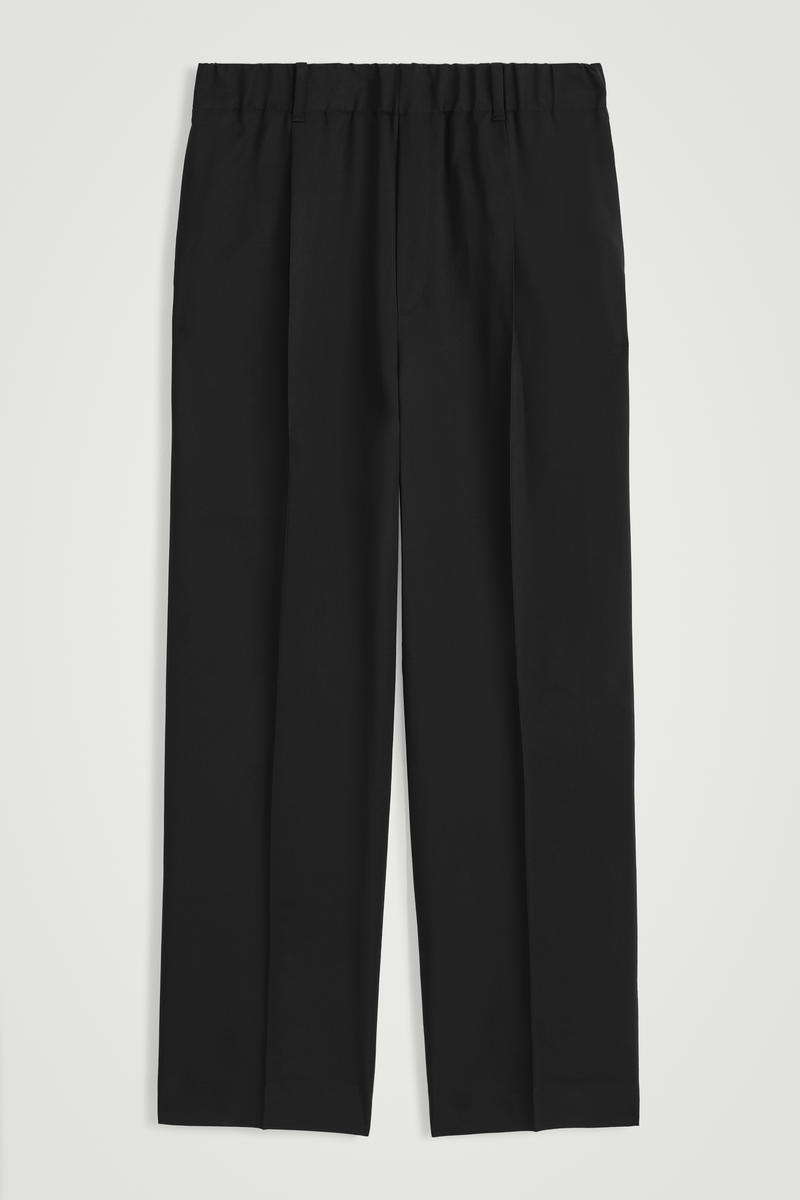 Cos Elasticated Wool-twill Trousers