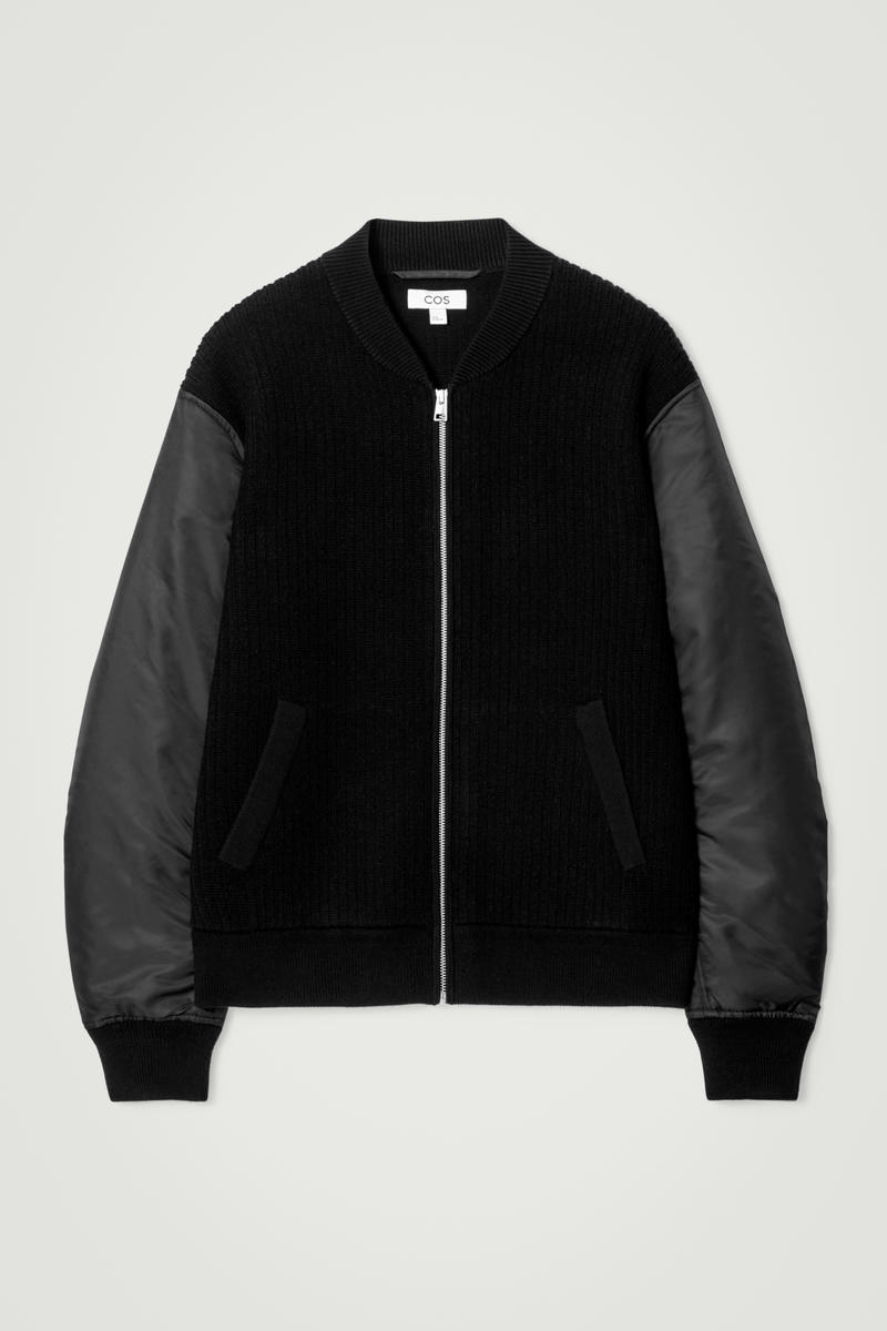 Merino Wool And Nylon Bomber Jacket