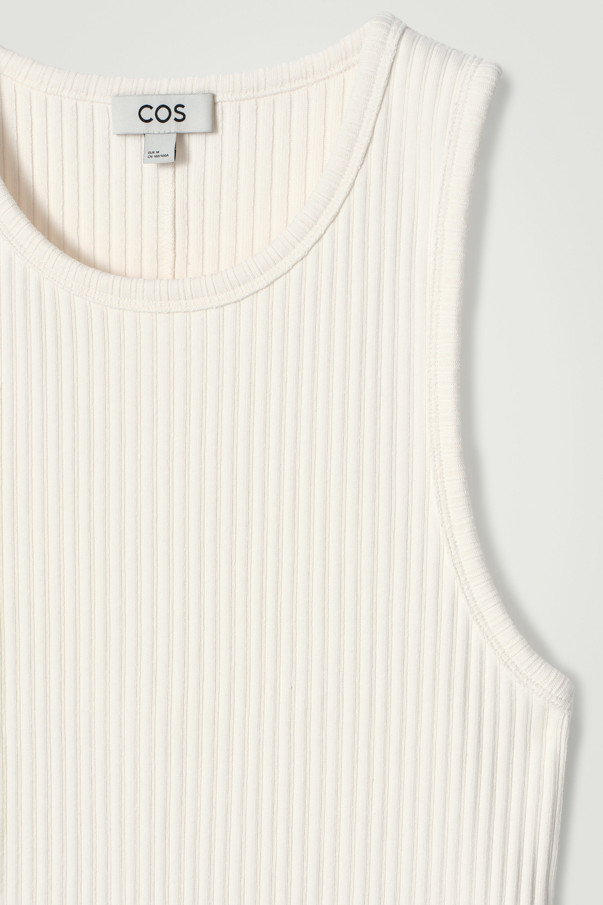 Tシャツ・カットソー SPORTMAX TIONE COTTON RIBBED TANK TOP Ribbed cotton tank top, black | Sportmax