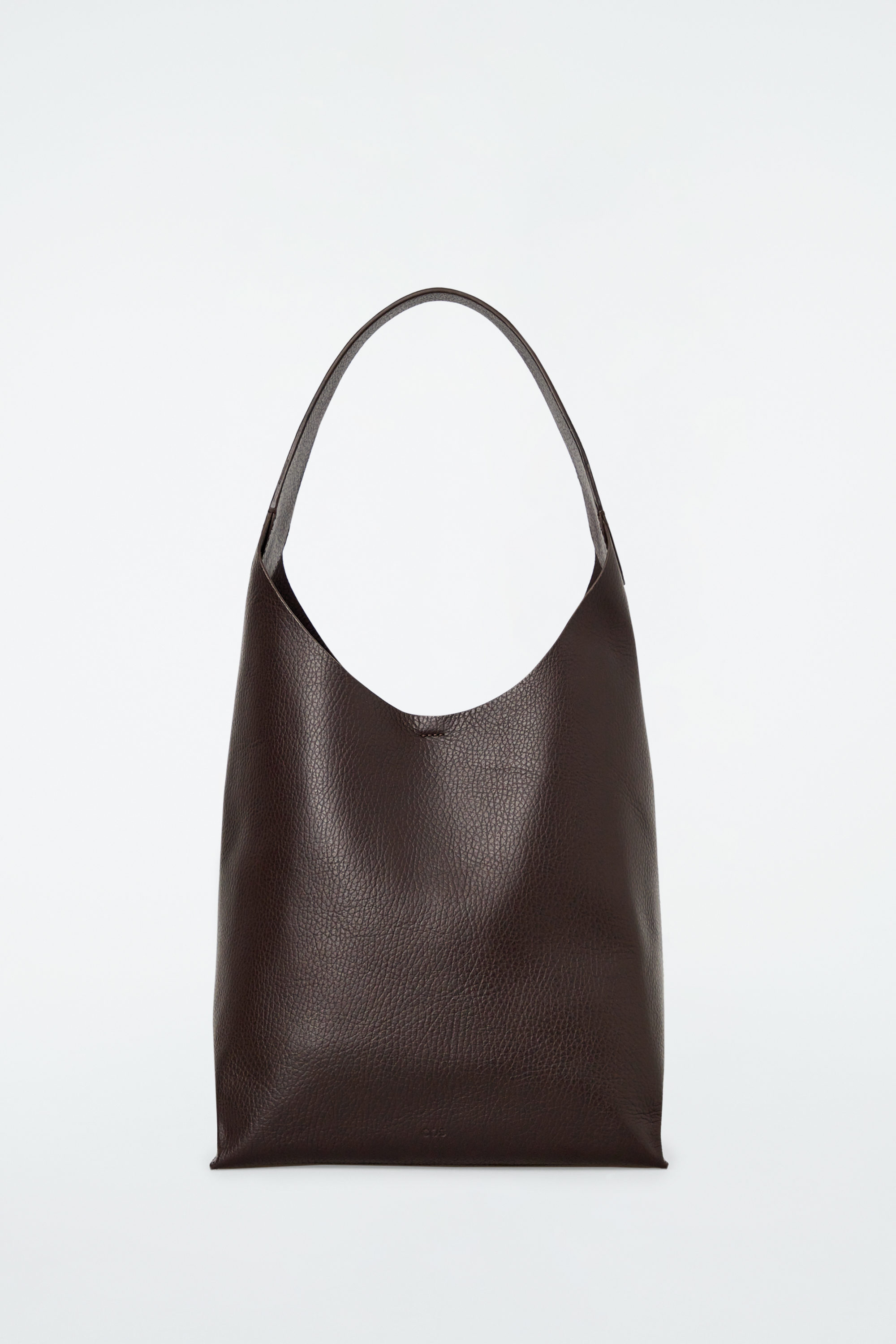 SERIF MINI TOTE - LEATHER - DARK BROWN | COS US