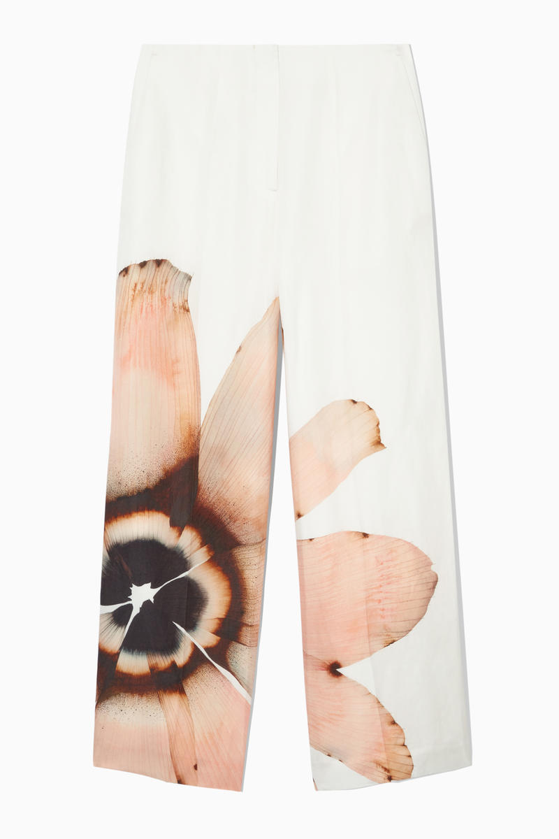 Floral-Print Wide-Leg Trousers
