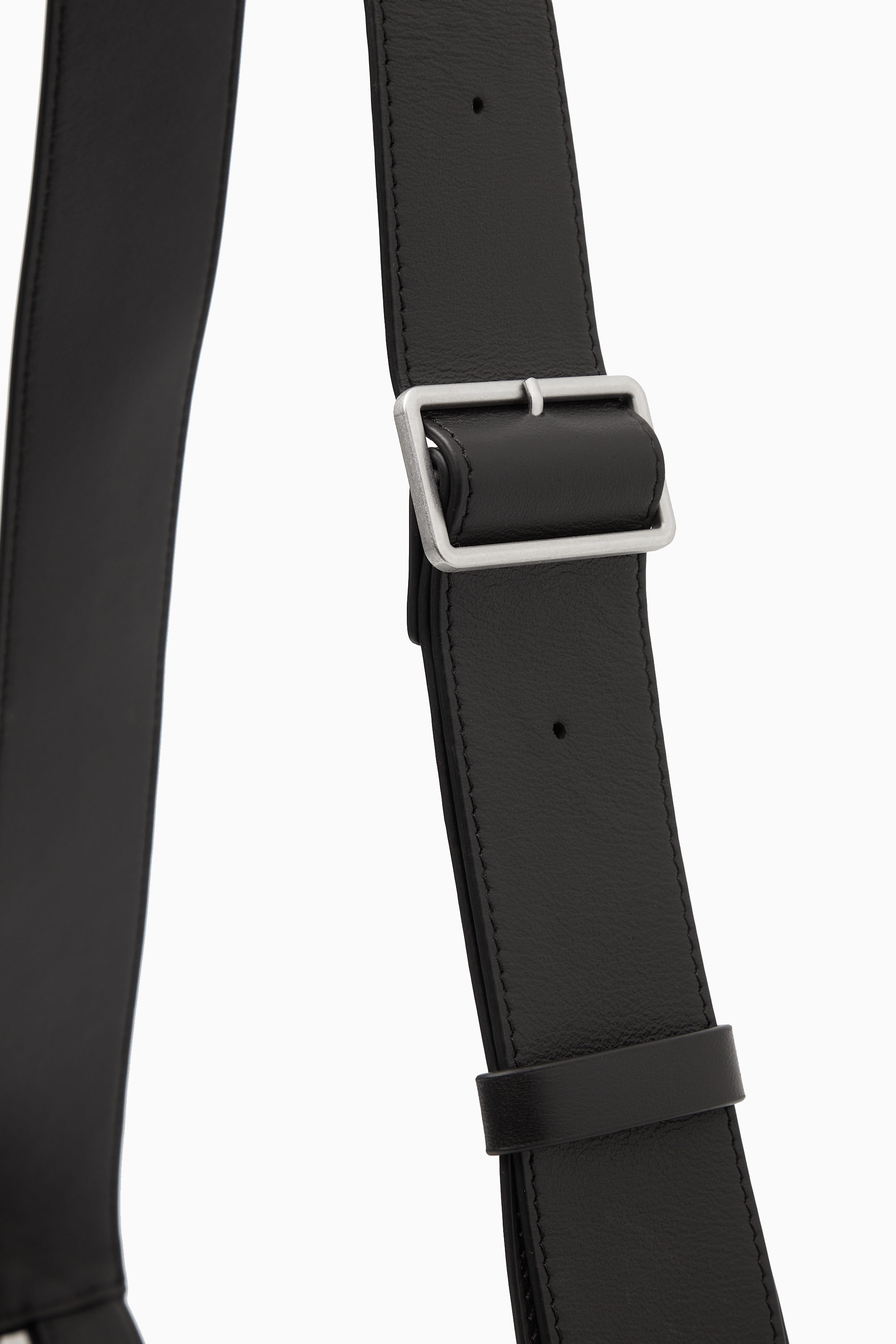 CROSSBODY SADDLE BAG - LEATHER - BLACK | COS