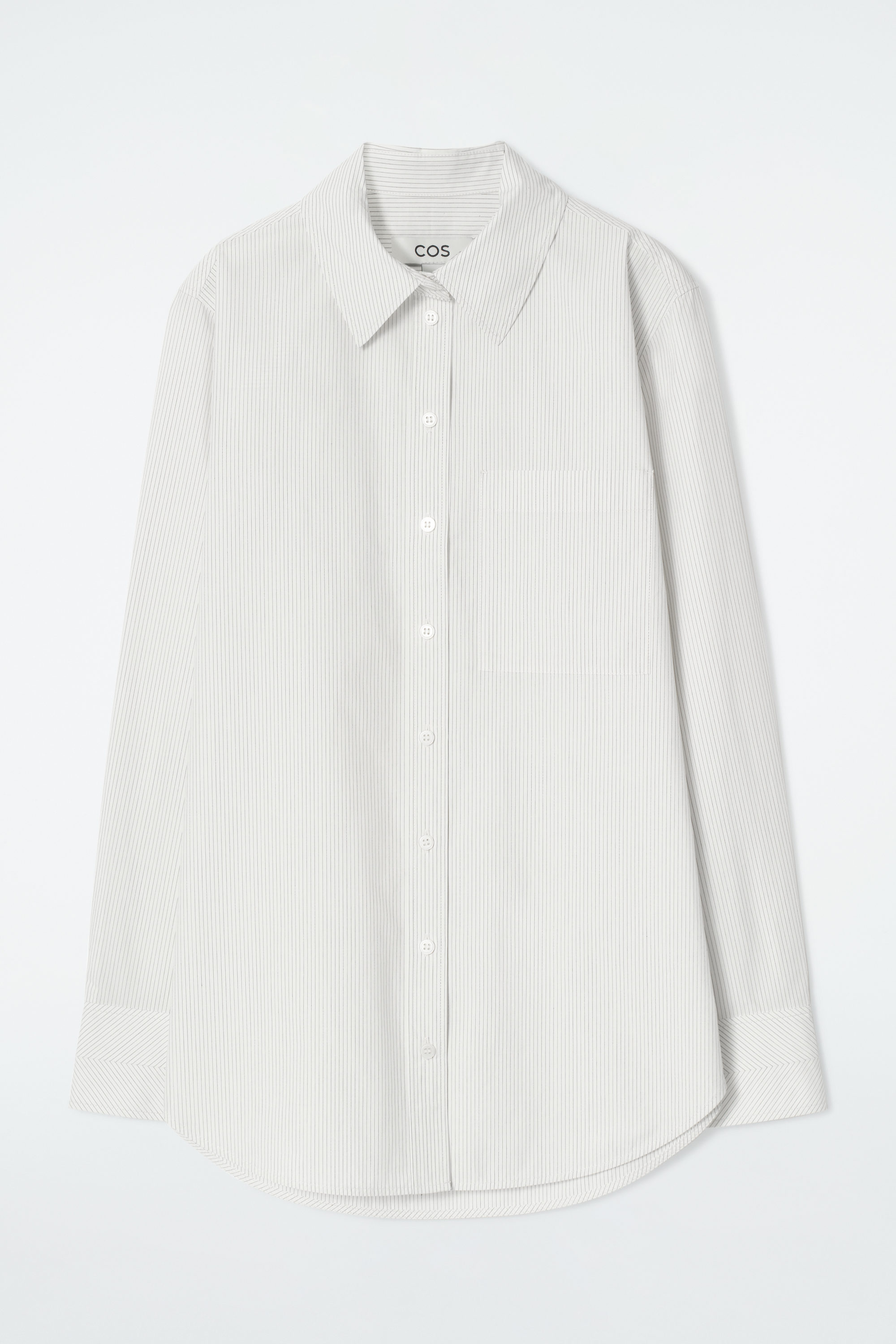 SACRA◆SUPERIOR COTTON POPLIN SHIRT/38/コットン/WHT/無地/124118071 White Superior Cotton Shirt