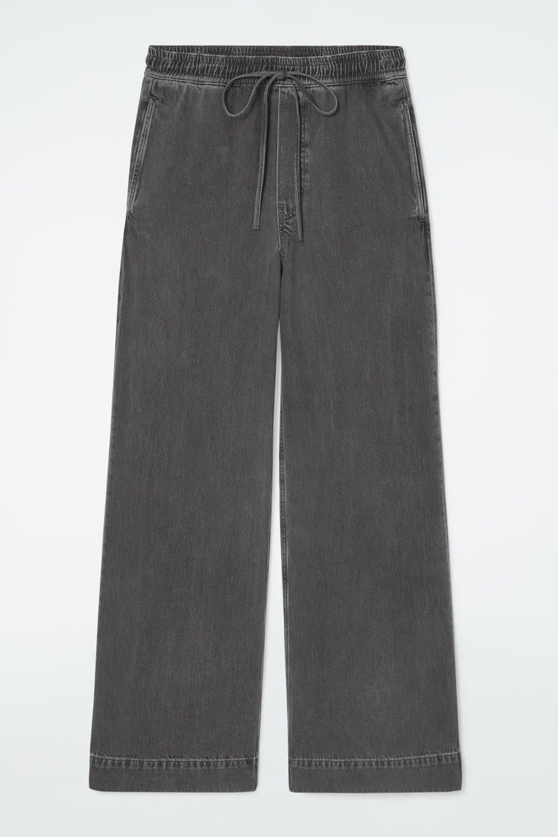 Wide-Leg Fluid Denim Trousers