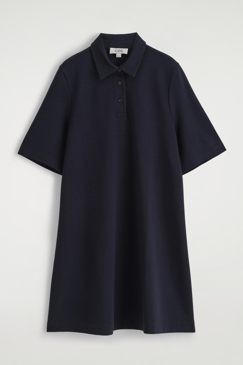 Cos Robe Courte Façon Polo En Jersey
